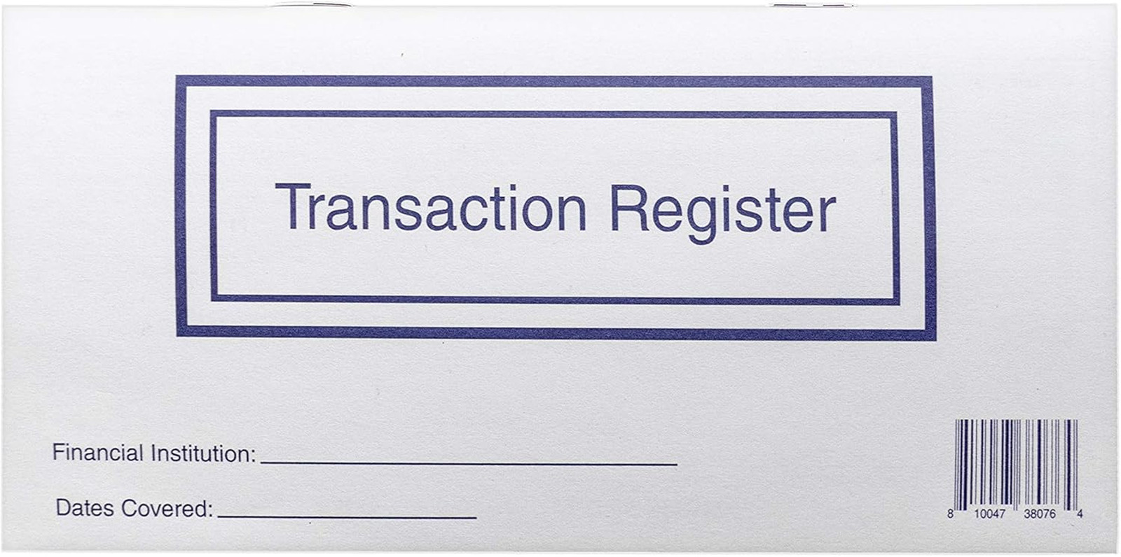 Checkbook Registers for Personal Checkbook, Transactions Ledgers, Pack of 10, 20