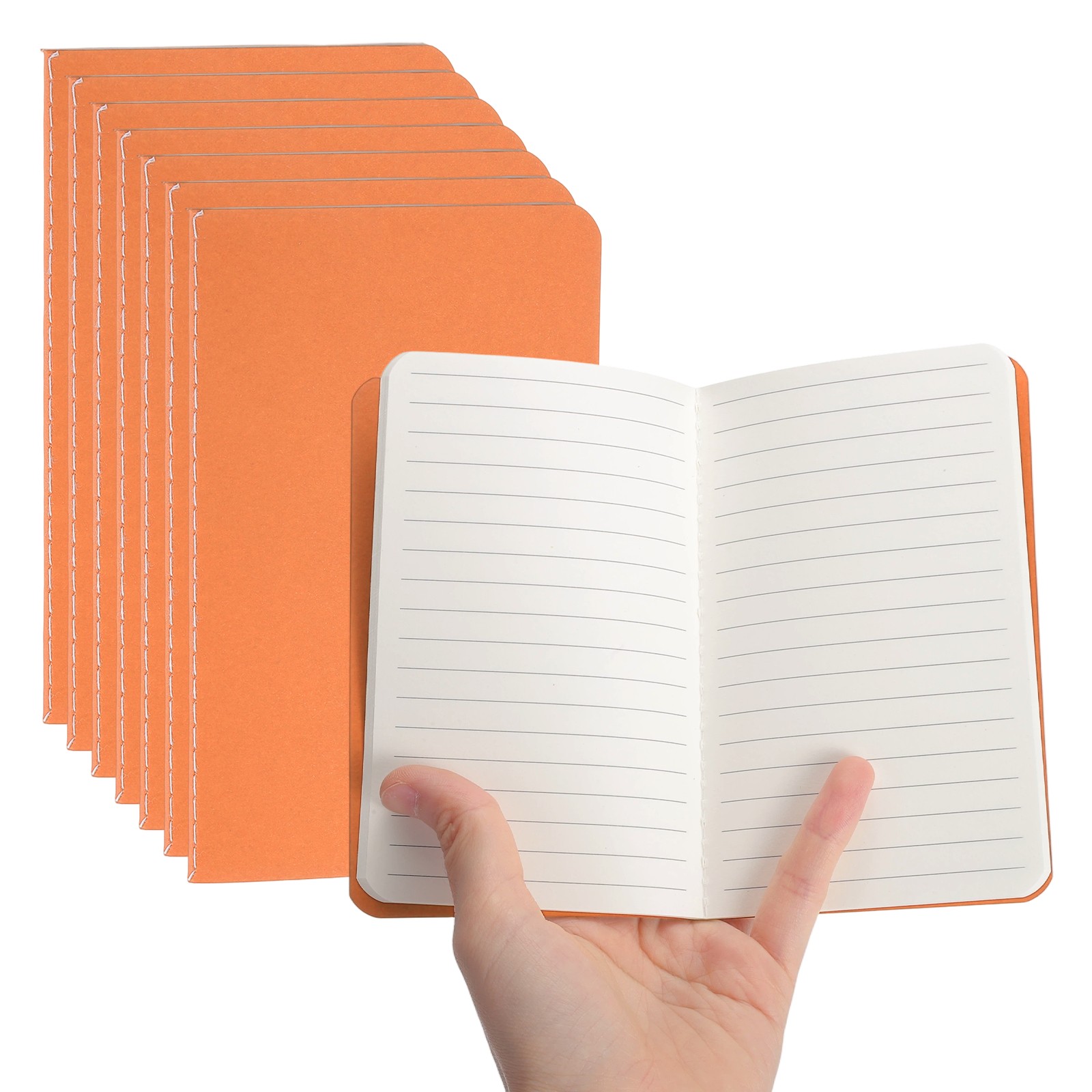 5 Pack A6 Notebook, A6 Journal Mini Notebook Pocket Kraft,Orange