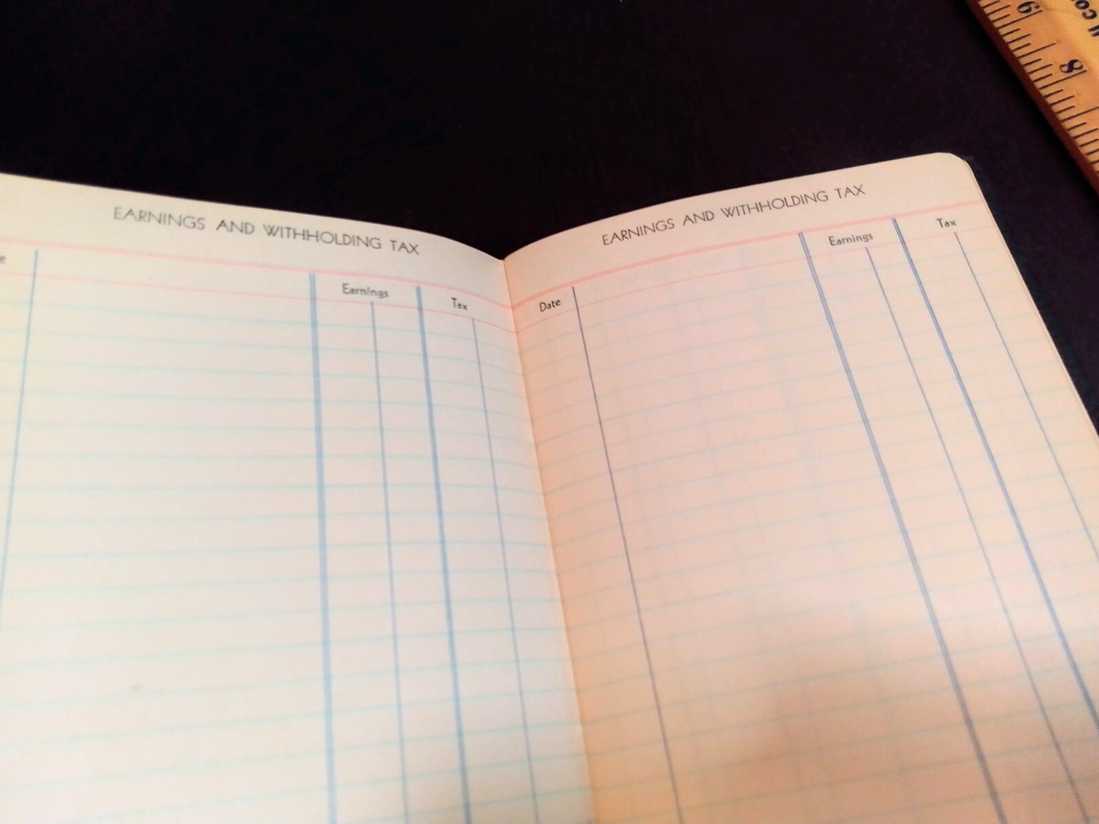 Vintage Ledger Book 1950 from National Blank Book Co. USA journal diary