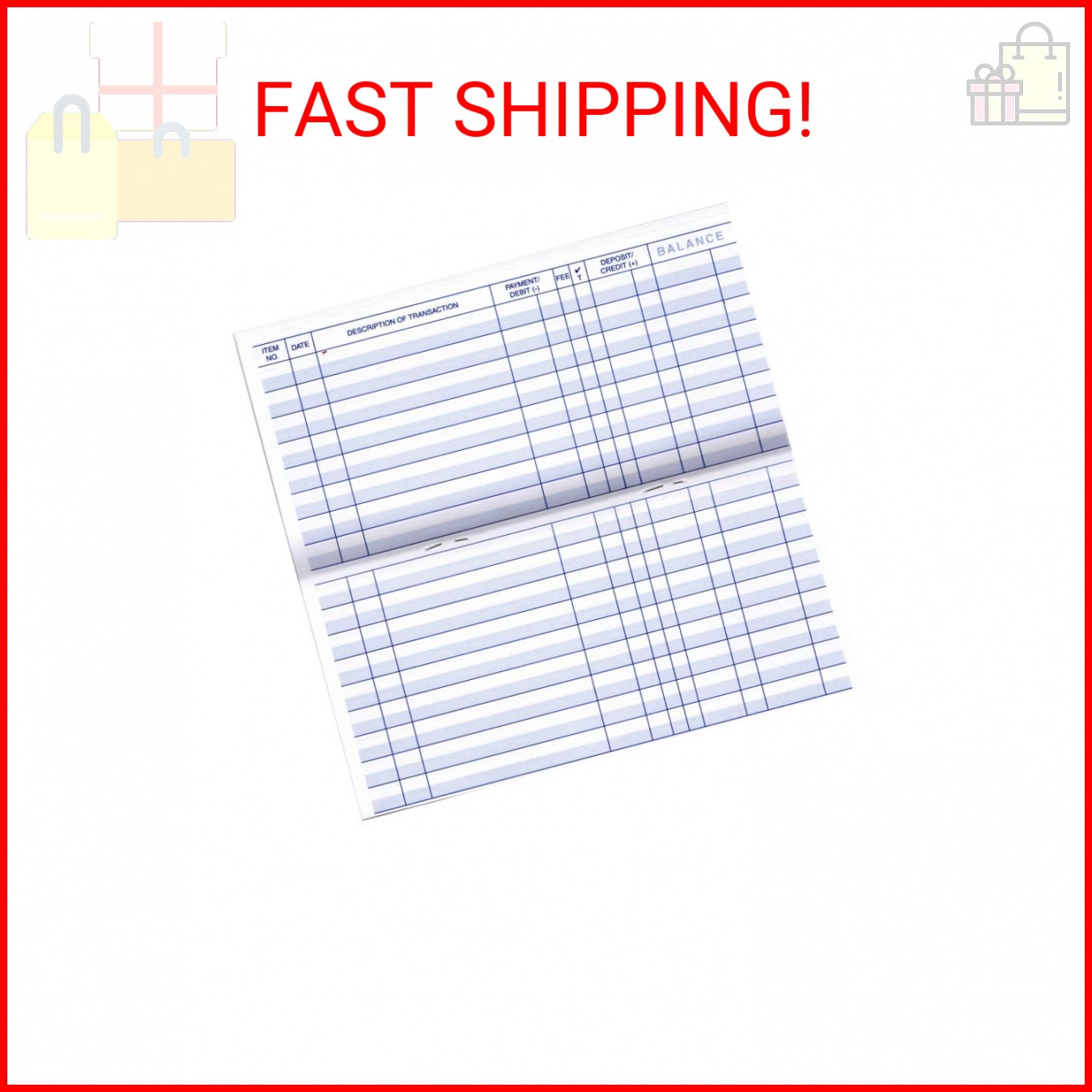 10 Premium 48 Page Transaction Registers – Thicker Paper, More Pages – for Perso