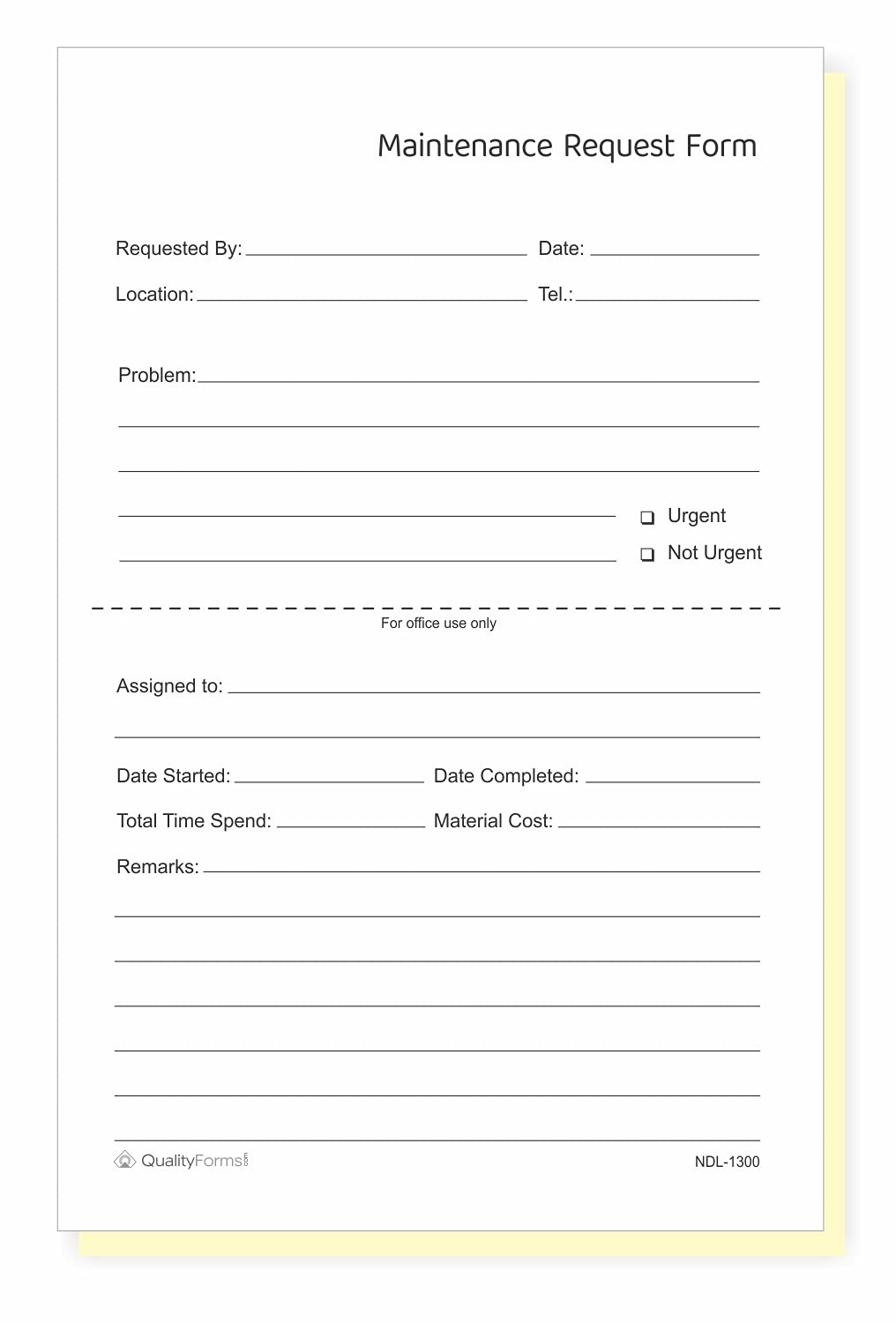 NextDayLabels – Maintenance Request Forms, 2 Part NCR Carbonless, 5-1/2″ x 8-…
