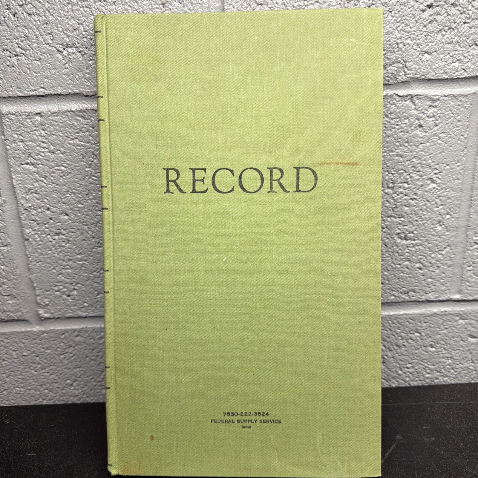 Vintage Federal Supply Service Record Book Ledger 7530-222-3524