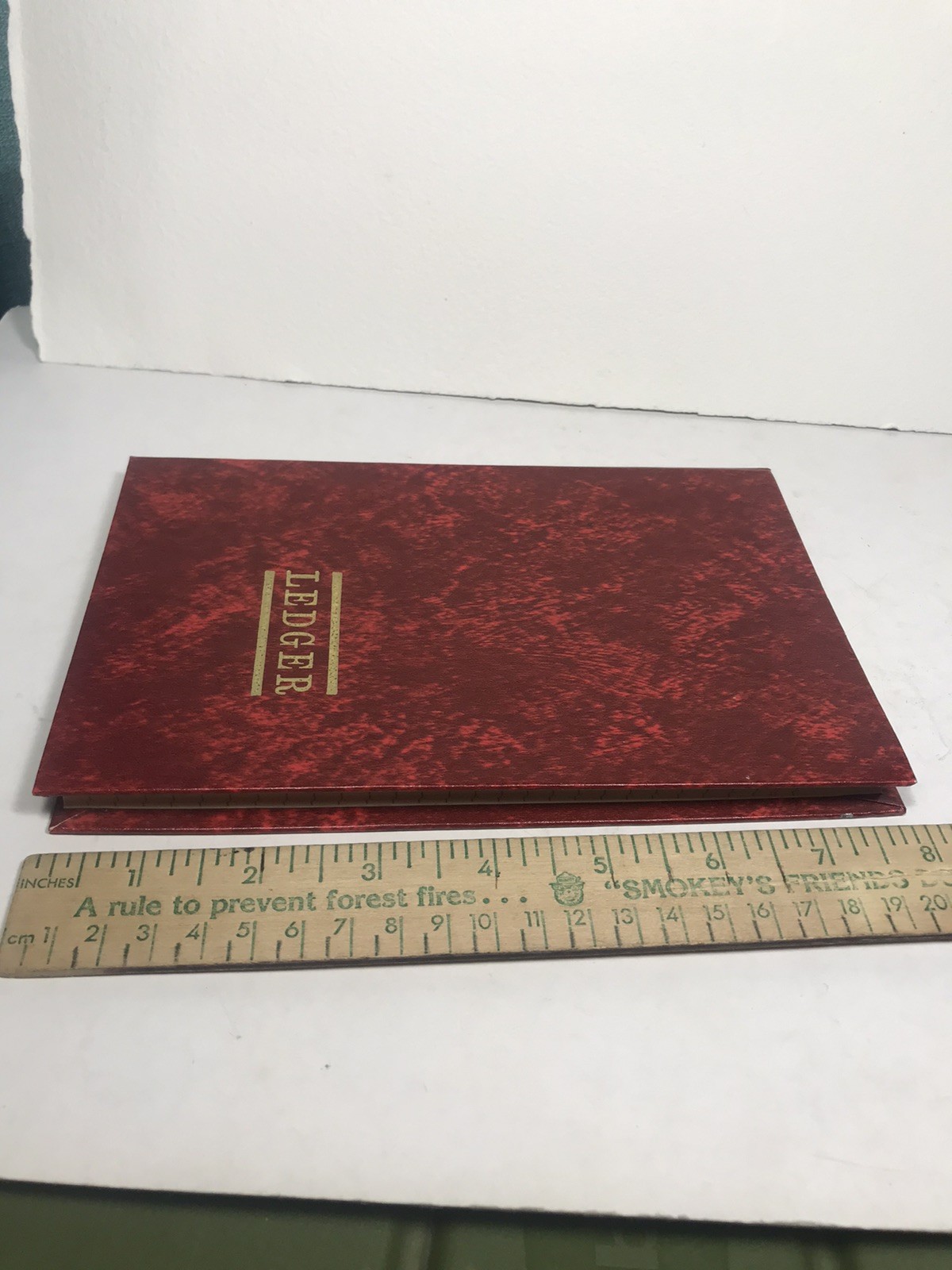 Mead Ledger Vintage Red Blank Bank Account Book Receipts Junk Journal Rare
