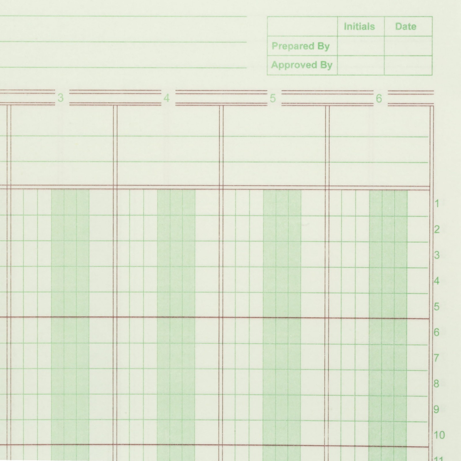 Norcom, Columnar Ledger Pad, 6 Columns, 8.5″ x 11″, Letter Size, 50 Sheets