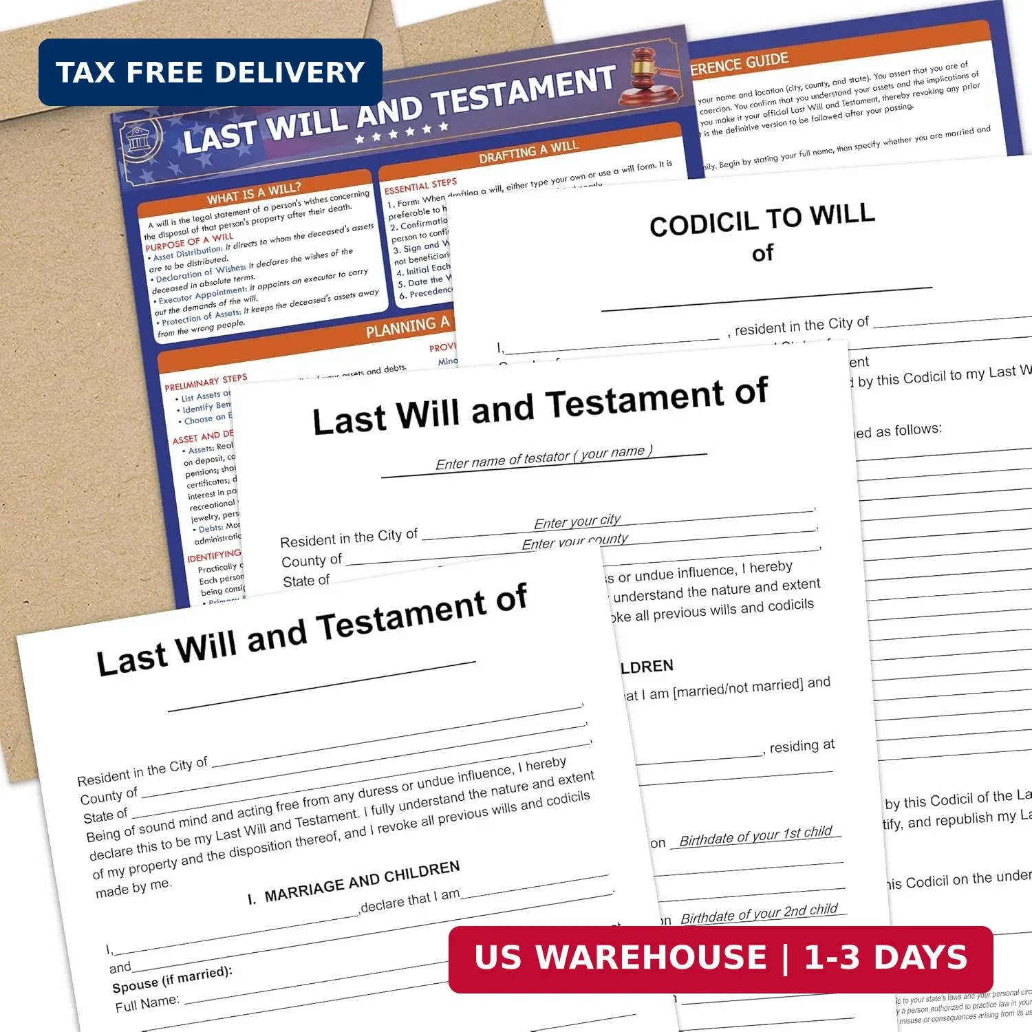 KING PRINT Last Will and Testament Kit 2026 – Legal Will, Trust Forms for Estate