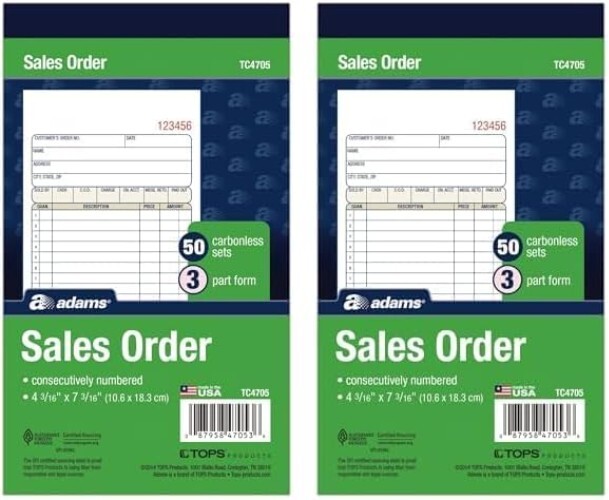 Color-Coded Sales Order Books – Premium 3-Part Format, Pack of 2, 50 Sets Each