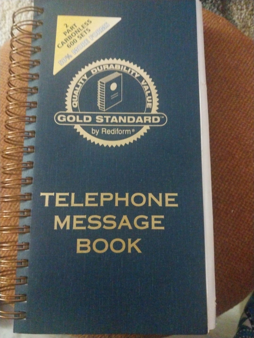 Telephone Message Book Gold Standard Rediform 2 Part Carbonless 600 Sets New