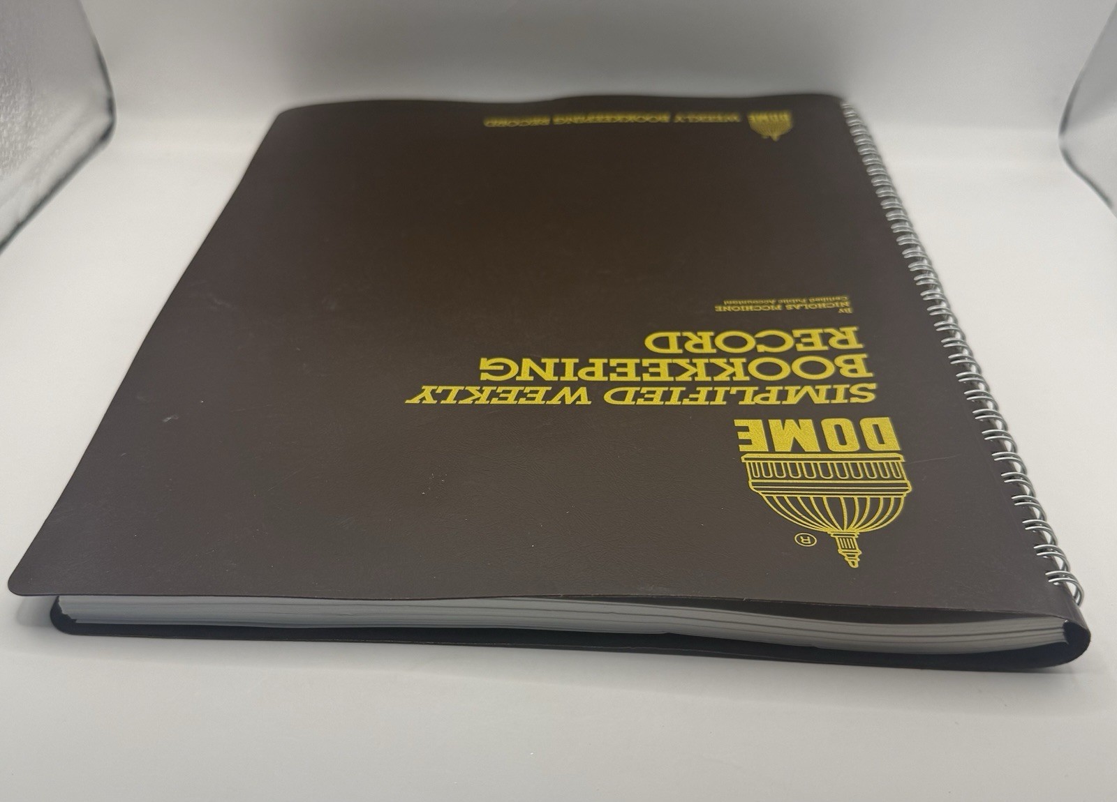 Dome DOM600 Bookkeeping Record Book Weekly 128 Pages 9 x11 Inches not written in