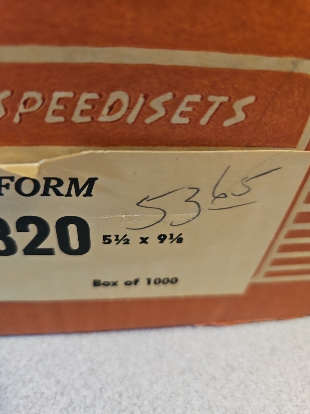 Vintage Rediform Sales Form Speedisets 5S320 5 1/2 X 9 1/8 Carbon Duplicates