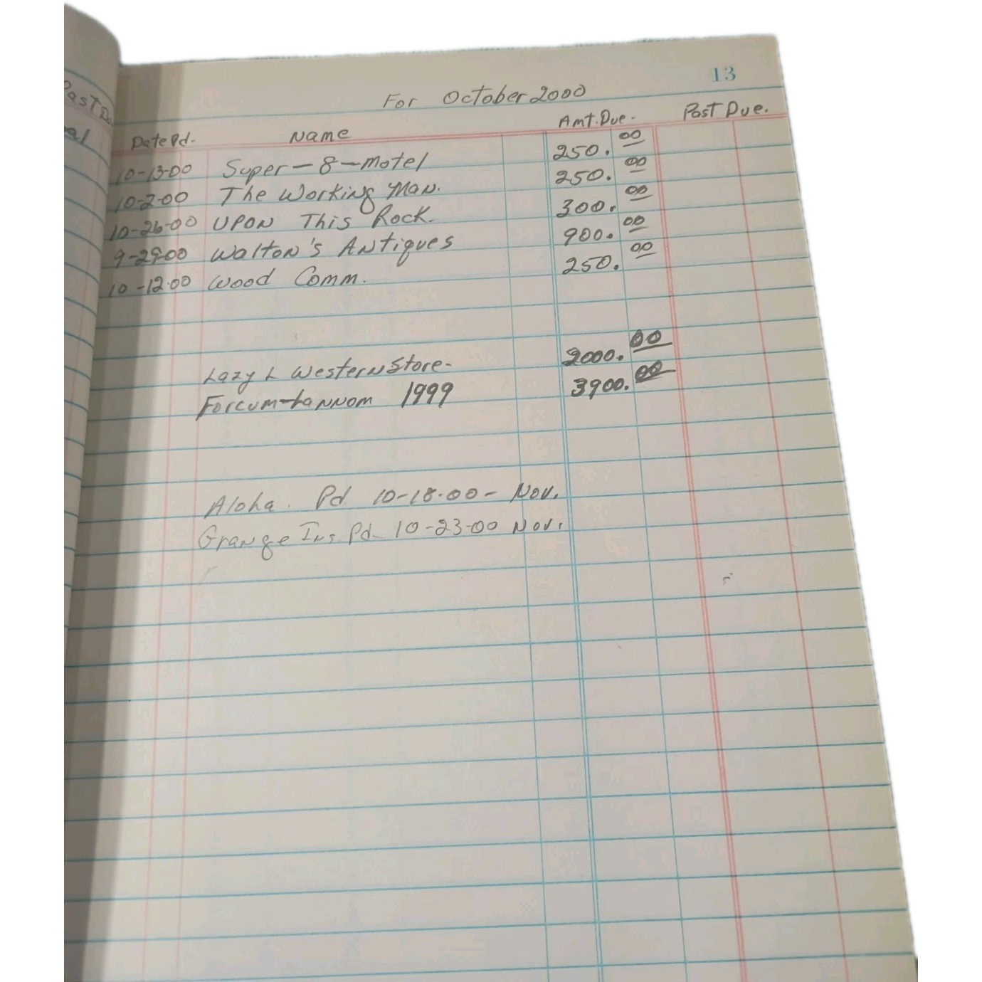 Single Entry Ledger Book 11.75 x 7.31 Inches – Model S300-3sel 304 Pages Data
