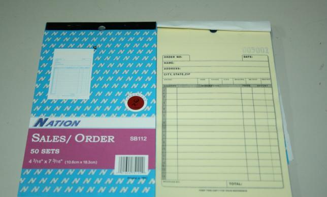 100 Pieces Sales Invoice Order Books Carbon less 50 Sets 3 Parts