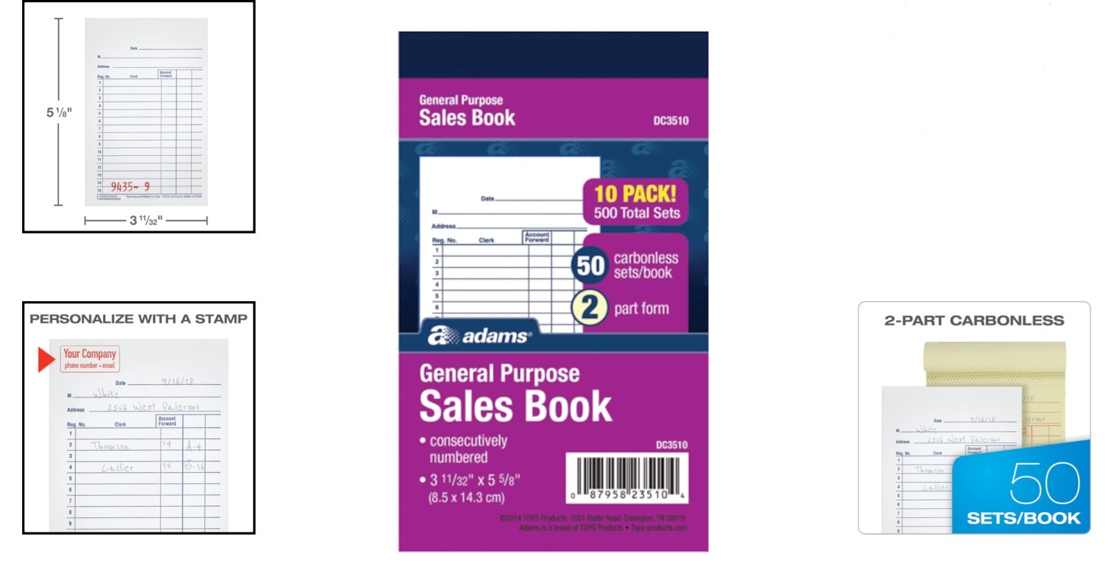 50-Set Carbonless Sales Book – Essential for Every Business Transaction