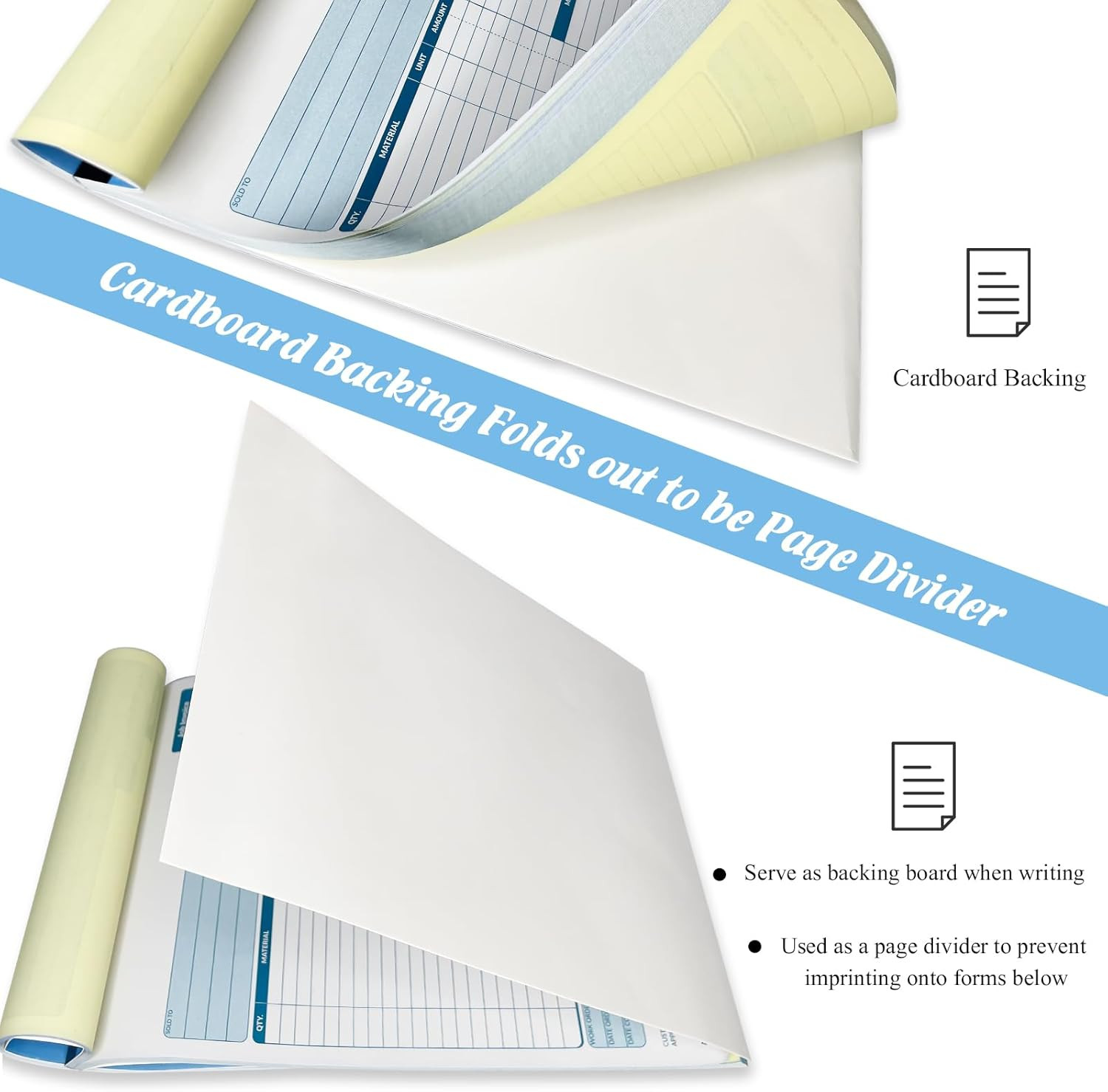Large Job Work Order Forms, Job Invoice Forms/Receipt Book with Carbonless Copie