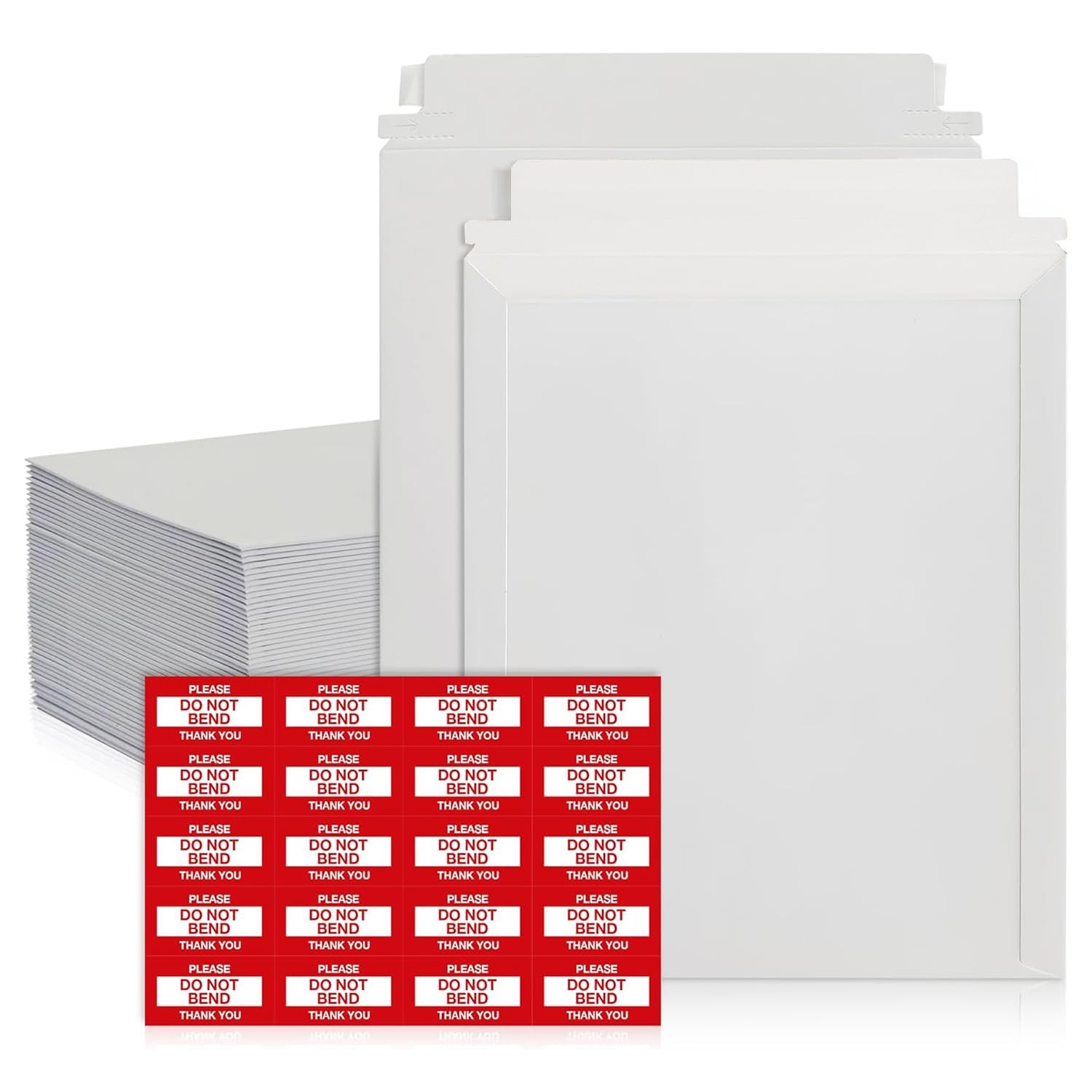 50 PCS 9.75×12.5 Inch Rigid Mailers Self Seal Photo Document Shipping Flat