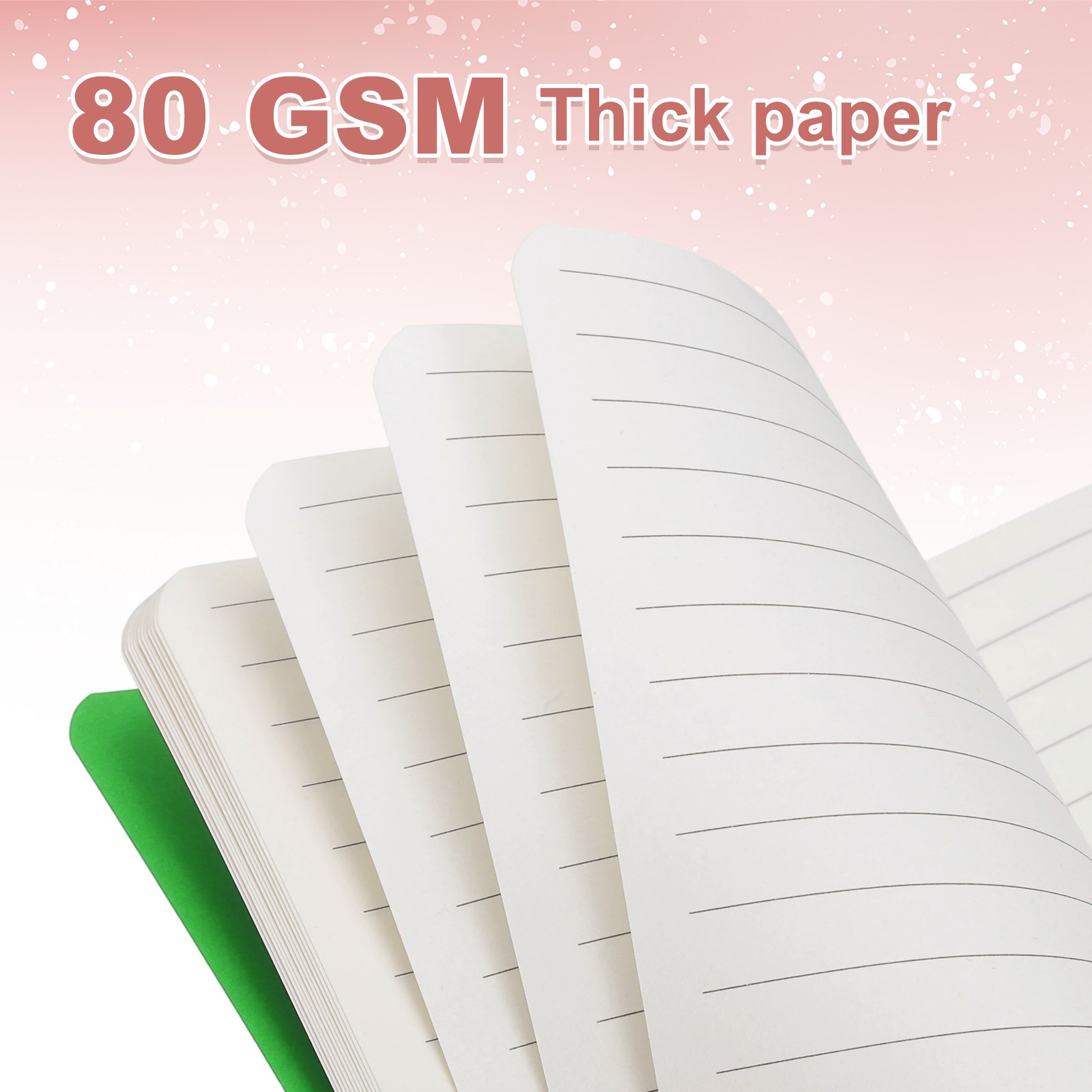 5 Pack A6 Notebook, A6 Journal Mini Notebook Pocket Kraft,Green