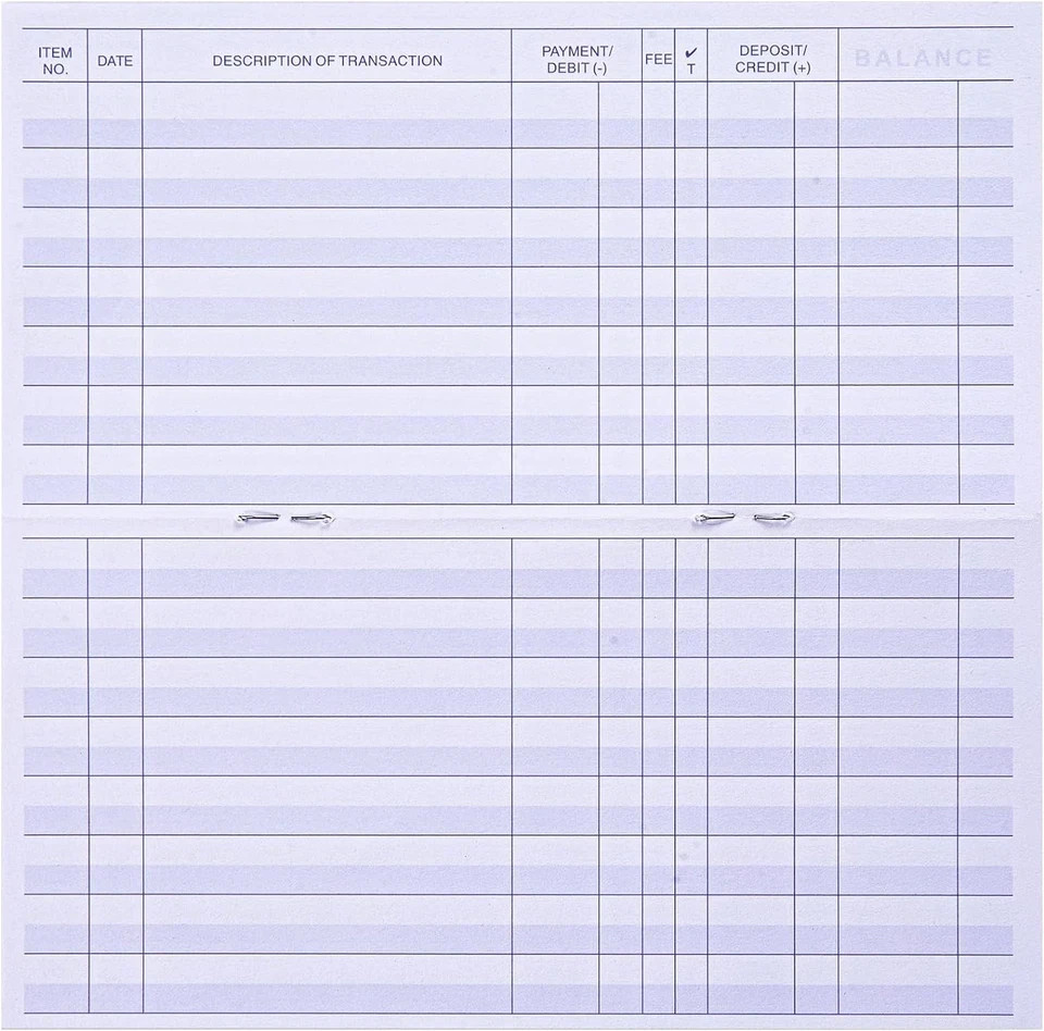 24 PCS Check Registers for Personal Checkbook, Easy to Read Checkbook Register