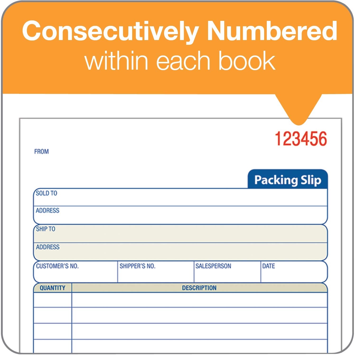 Adams Packing Slip Book, 3-Part, 50 Count (Pack of 1), White/Canary/Pink