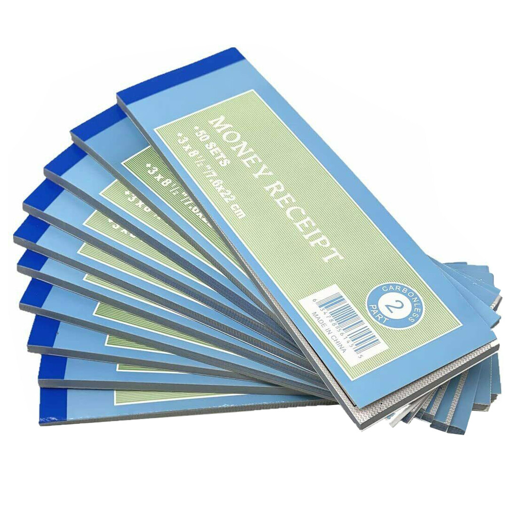 Lots 1/3/6 Money Receipt Book Rent Record Carbonless Duplicate 50 Sets/Book