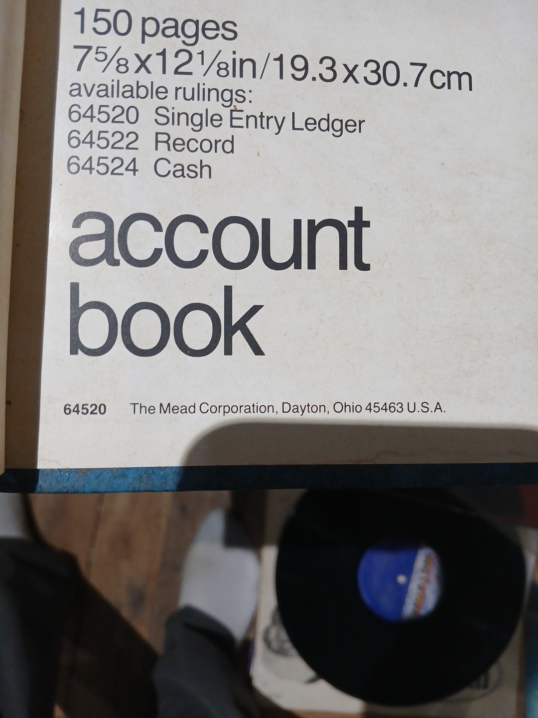 Vtg Mead Ledger Account Book Product Code 64520 Unused But Personalized In Side