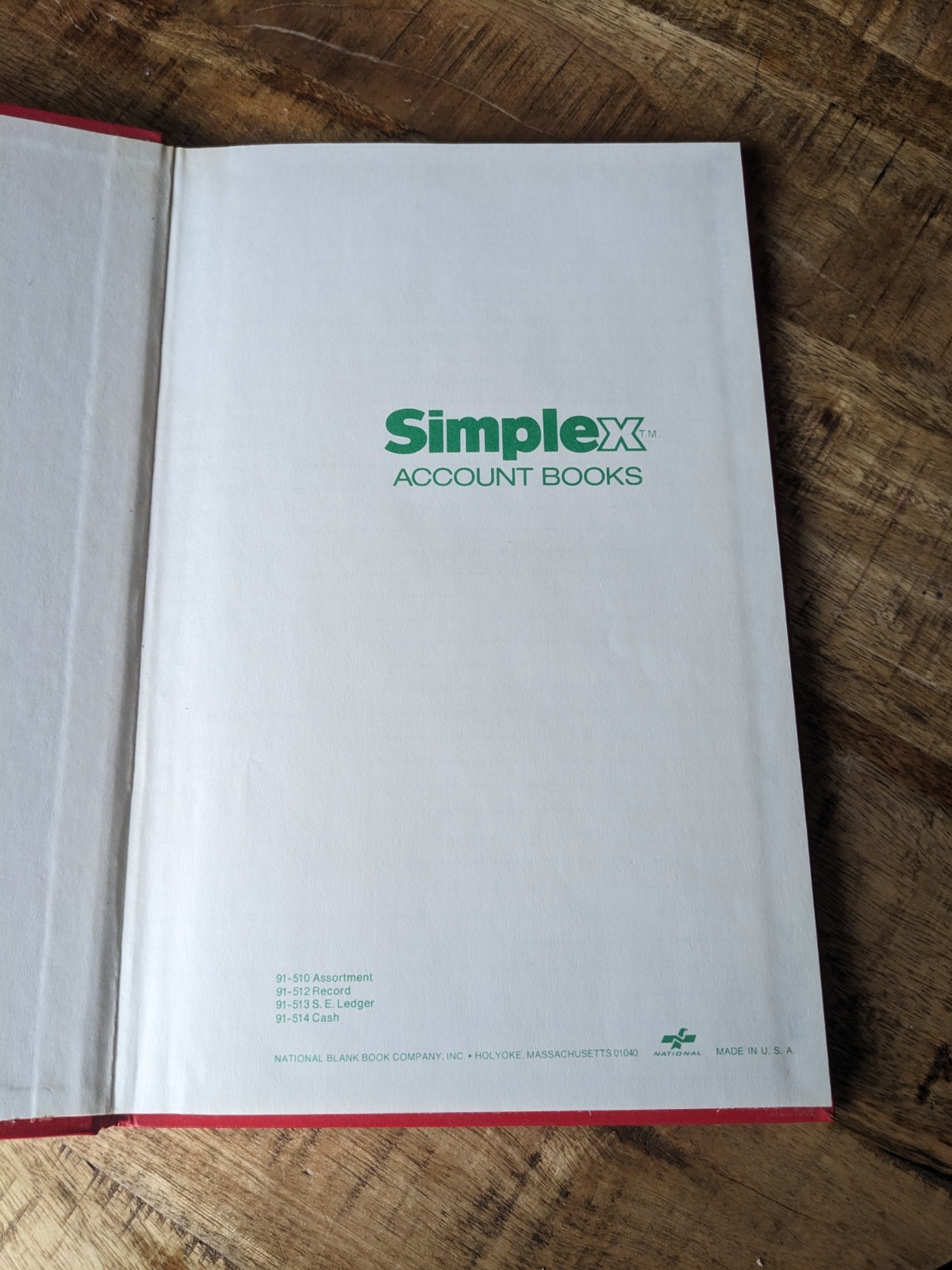 Vintage Simplex S.E. Ledger Account Book 12″ X 8″ #91-513
