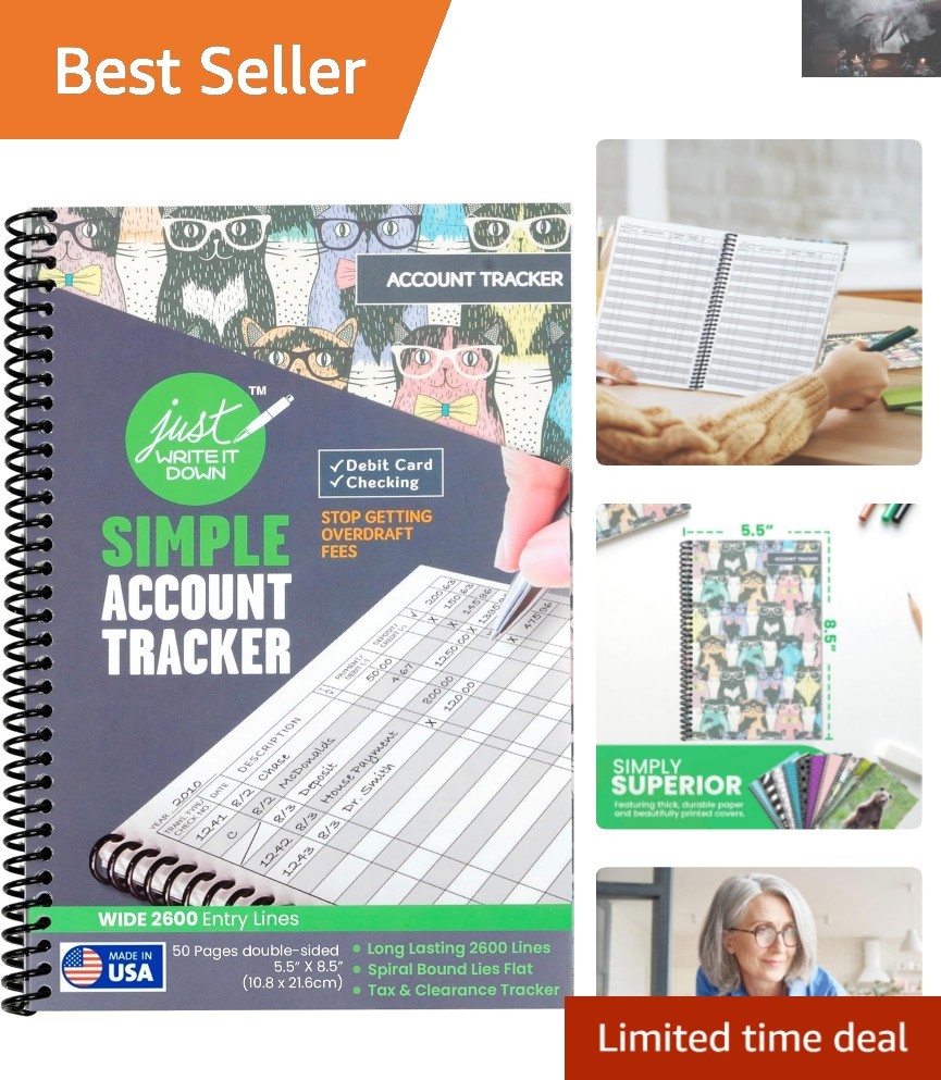 Deluxe Cash Log & Expense Tracker – 8.5×5.75 Inch, Durable Ledger for Planning