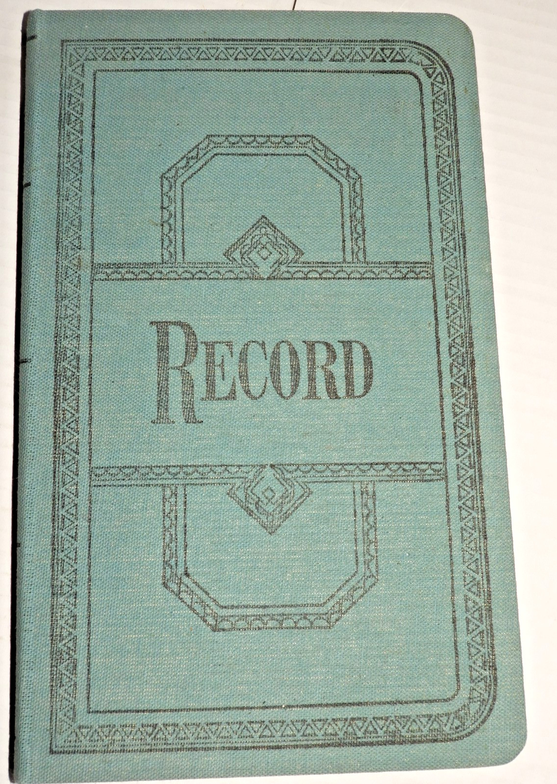 Vintage Boorum & Pease Account Record Book 66 R 300 Blue Canvas Cover 12″ x 7.5″