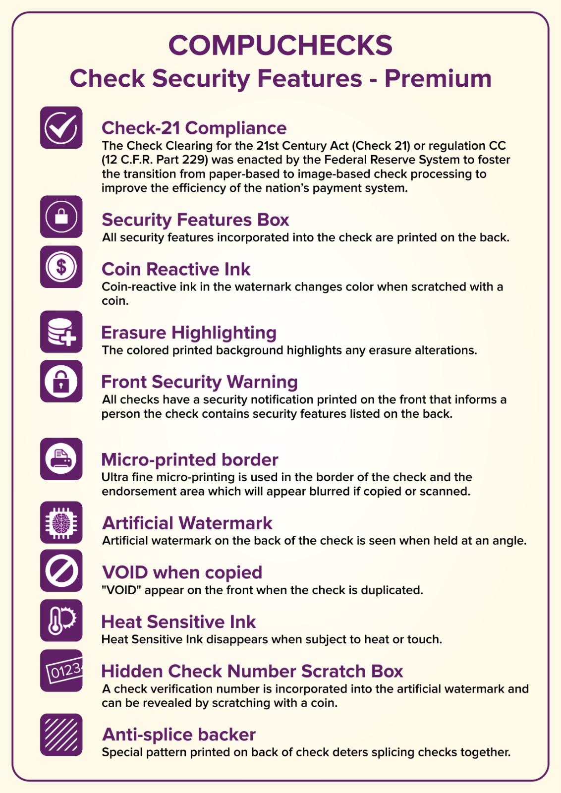 25 High Security Blank Check Stock Paper – Check on Top – Blue Basketweave