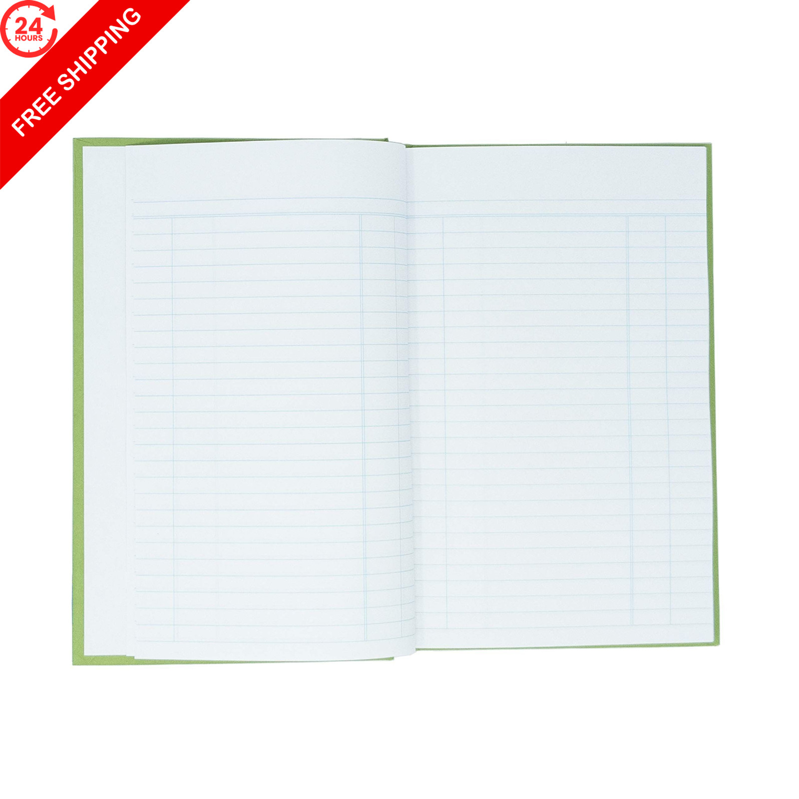 Tacticai Green Military Log Book, Record 5.2 x 8 Inch, 4-Column White