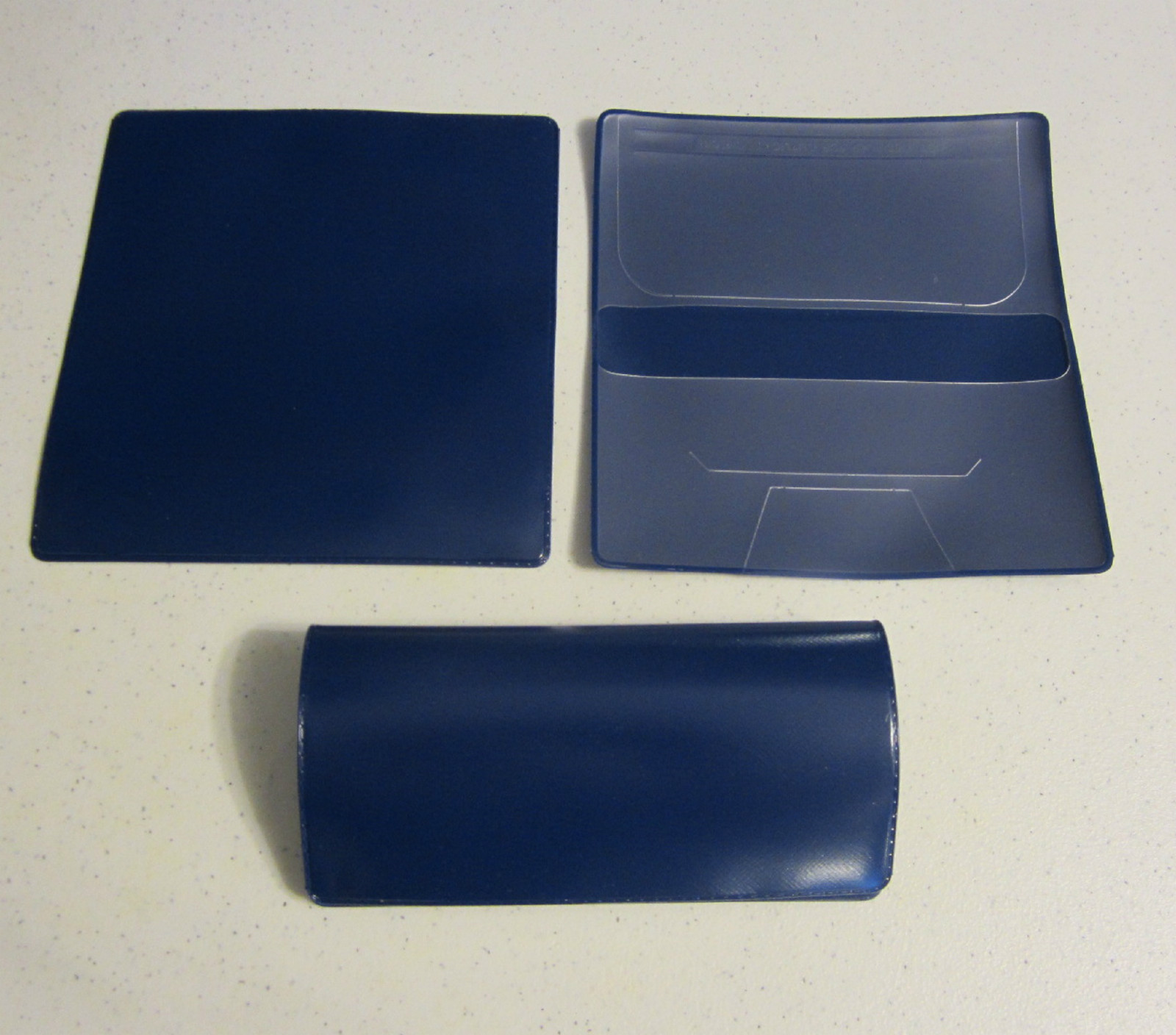 1 ROYAL BLUE VINYL CHECK BOOK COVER & 6 CHECKBOOK TRANSACTION REGISTERS