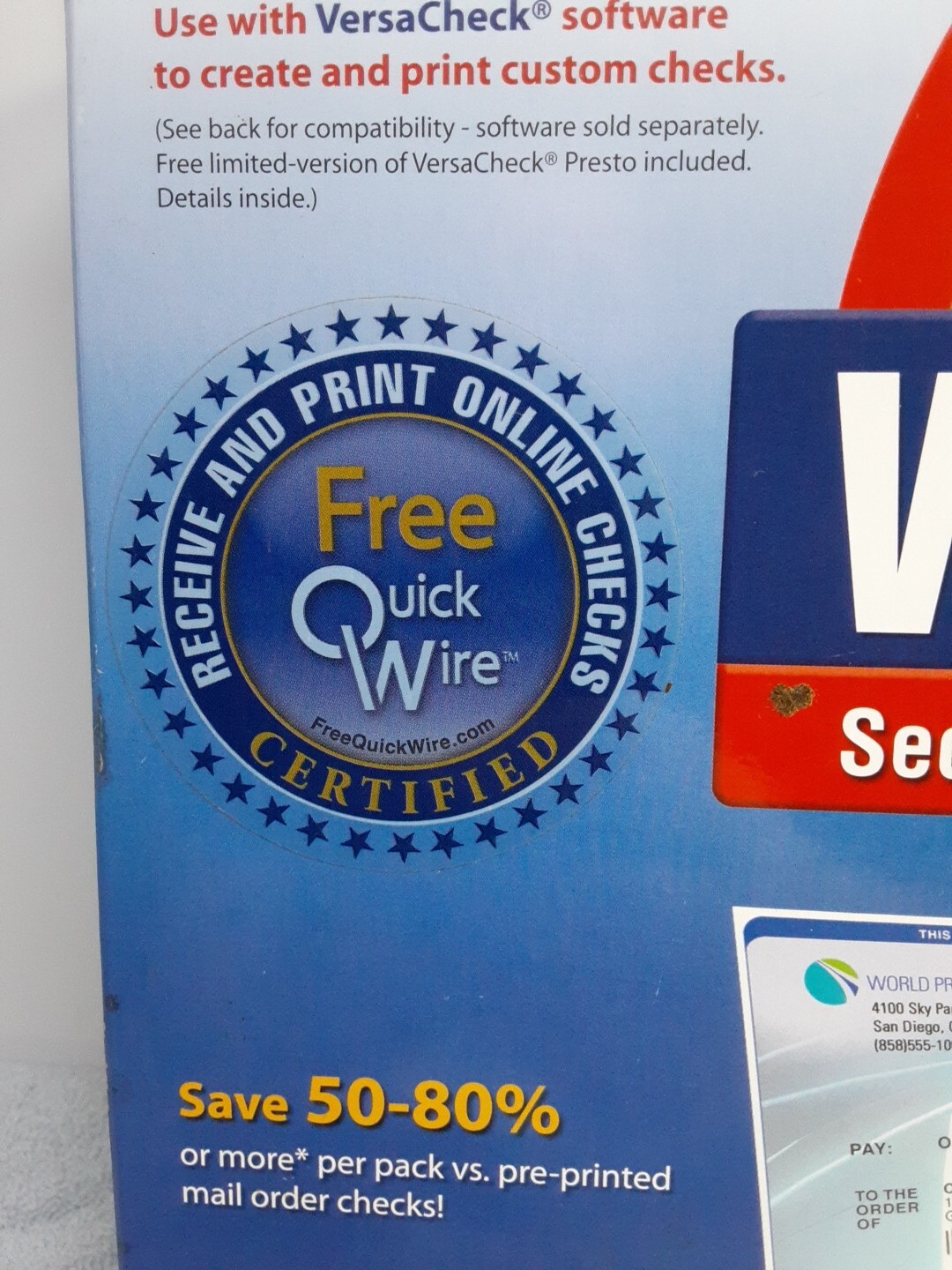 VersaCheck Security Business Check Refills: Form #1000~ Business Voucher Checks