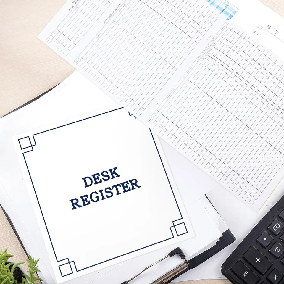 10 Pcs Large Check Registers for Desk Transaction Registers for Business Checks