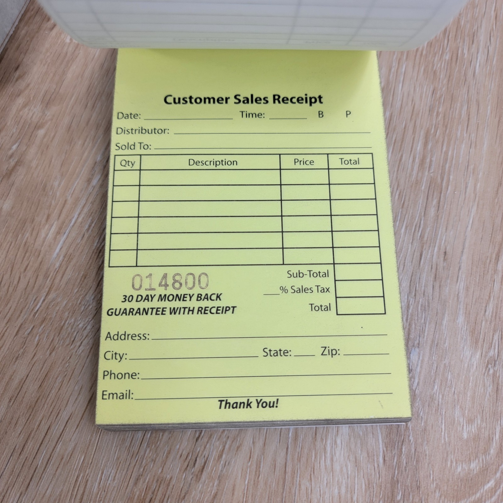Pocket Invoice Sales Order Receipt Book Carbonless 2 Part 3 4/10″ x 5 5/8″ QTY3