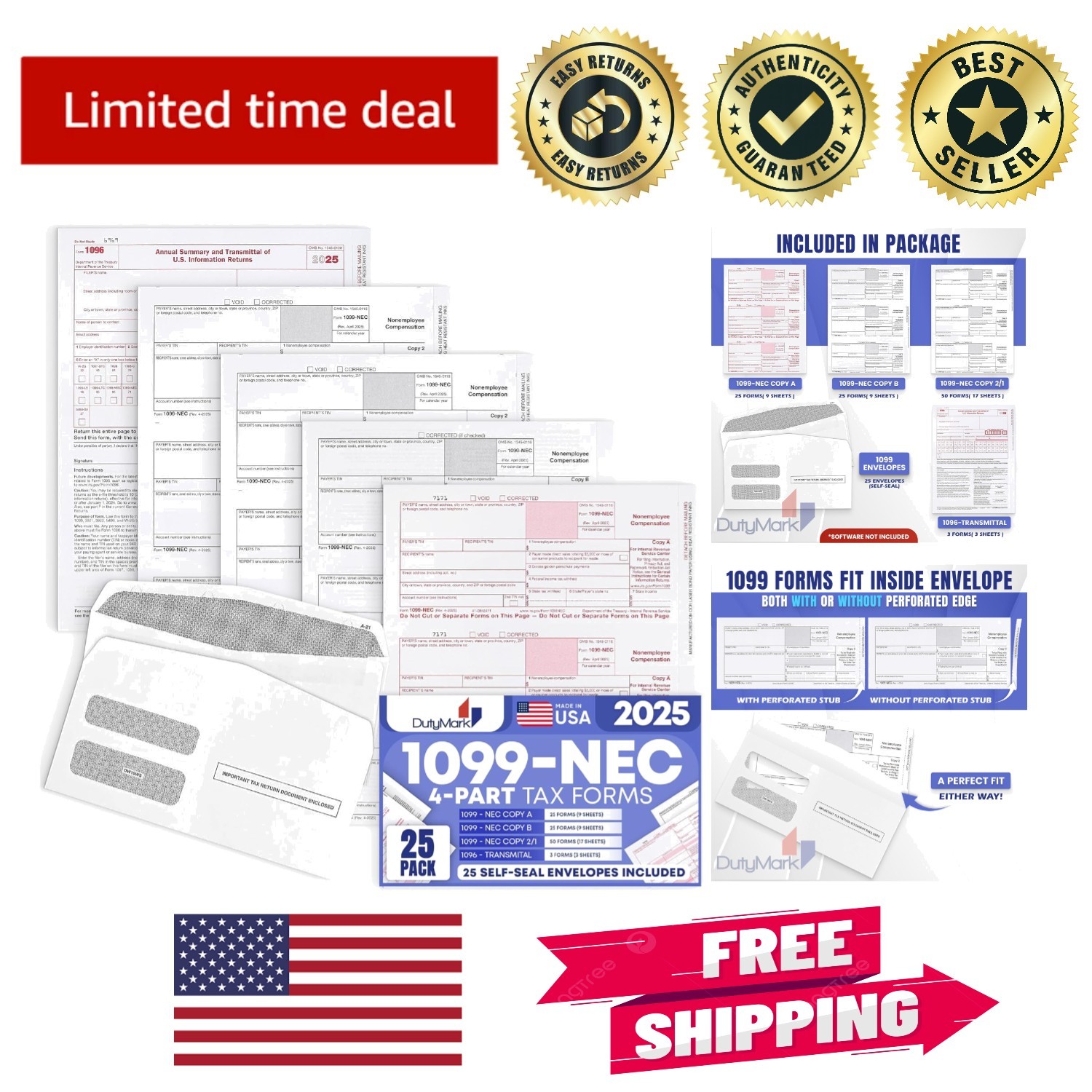 Effortless Tax Filing with 25 2025 1099 NEC Forms & Seamless Printing Solutions