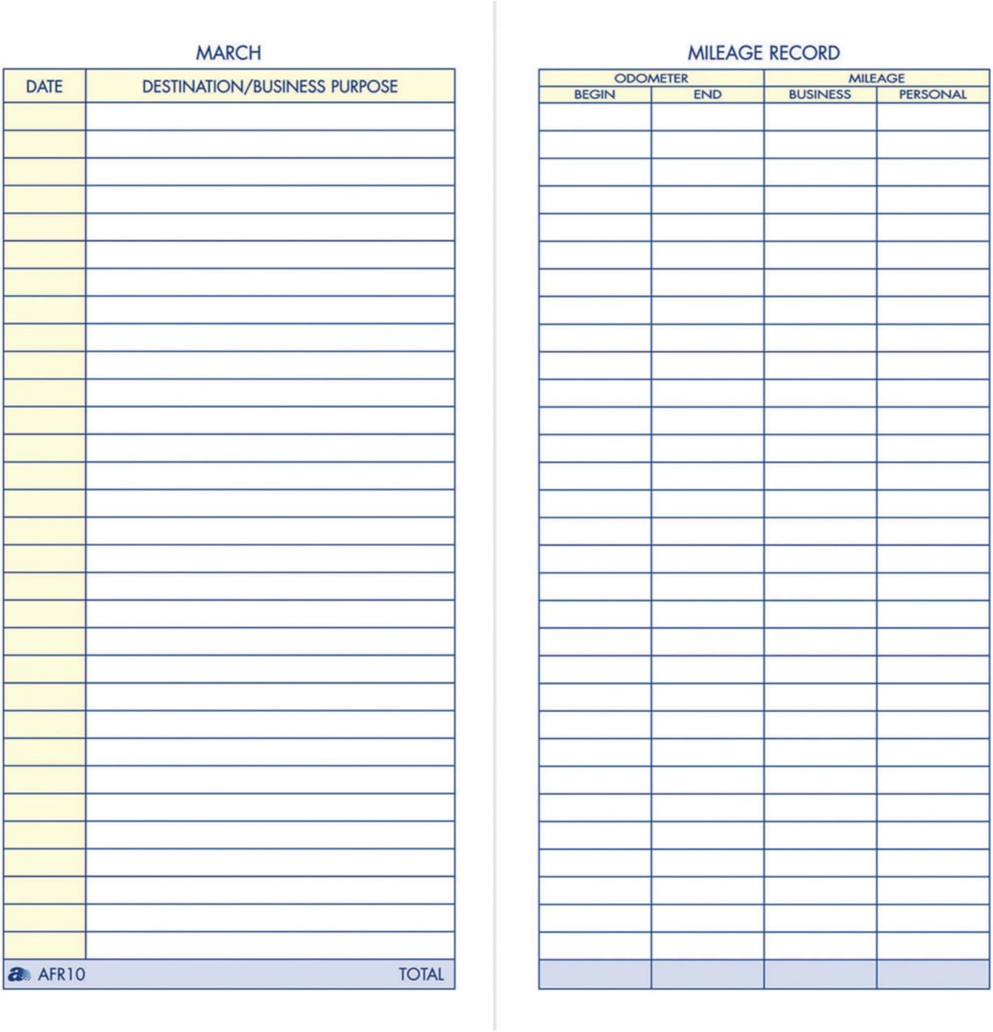 ® Vehicle Mileage Book, 3 1/4″ x 6 1/4″