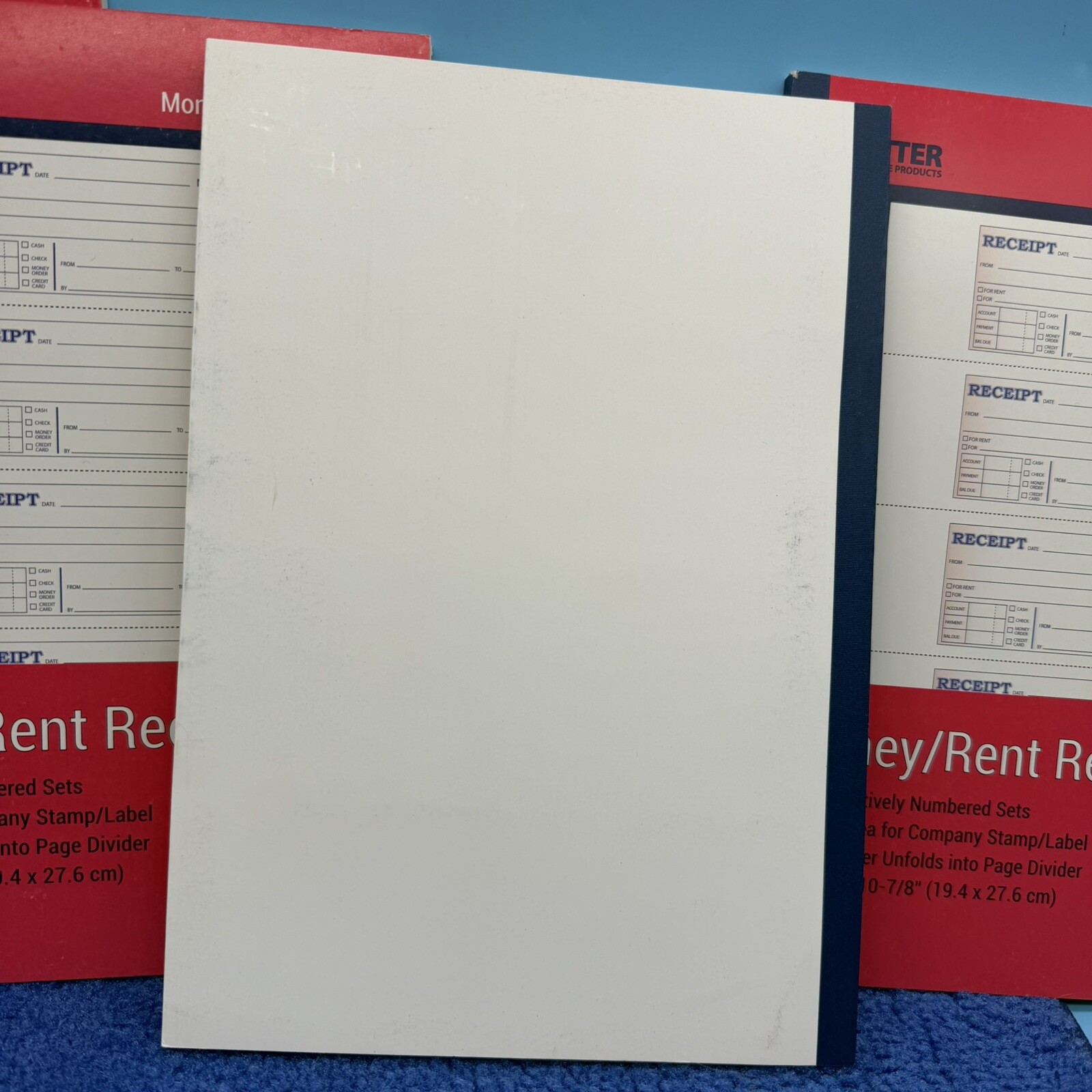 Better Office Products Cash Money and Rent Receipt Books, 4 Pack, Large Size