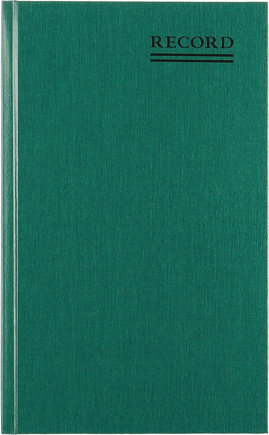 NATIONAL Emerald Series Record Book, Green Canvas Cover, 300 Pages, 12.125″ X 7.