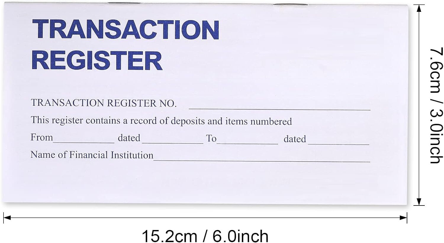 24 PCS Check Registers for Personal Checkbook, Easy to Read Checkbook Register