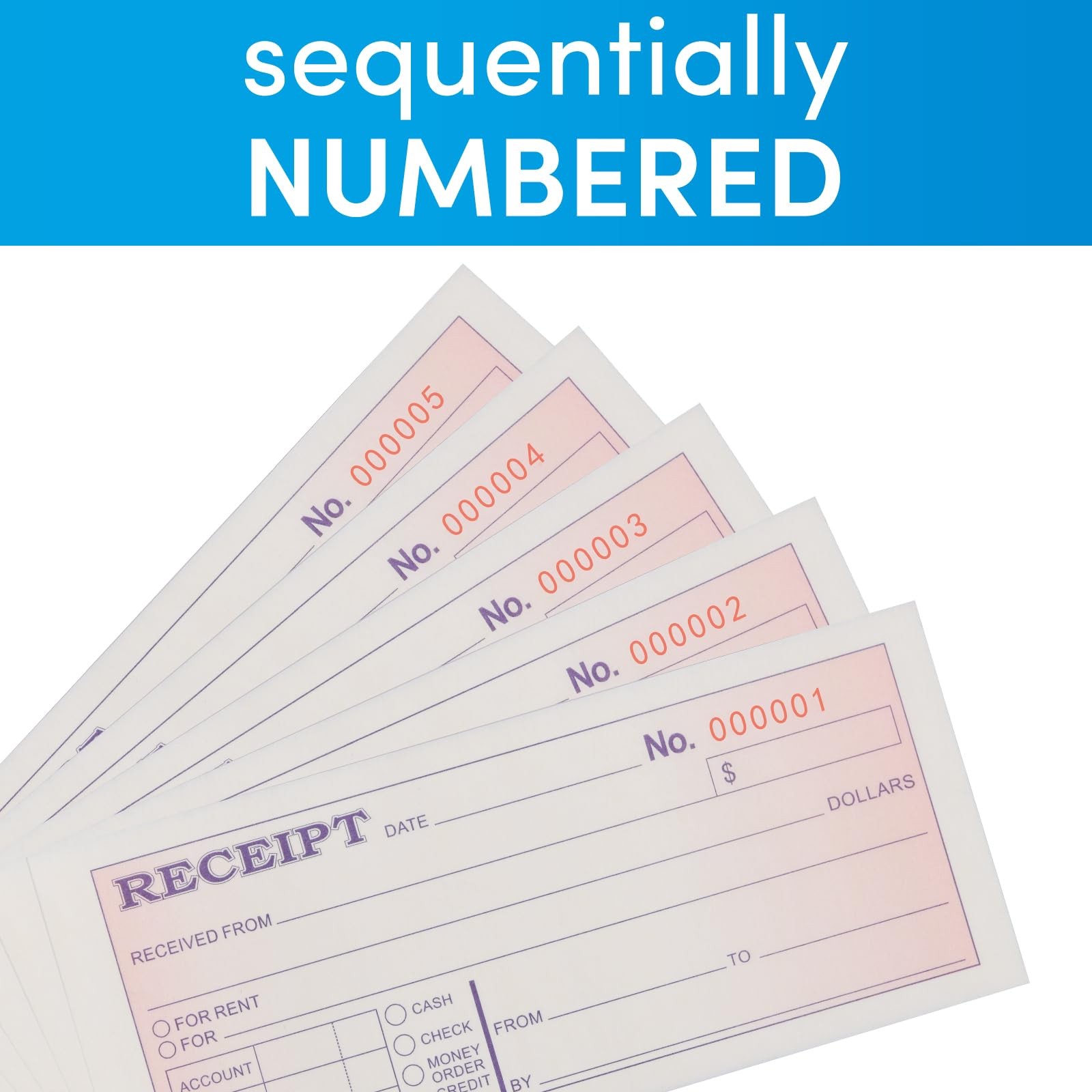 ANABIUP 6 Pack Receipt Book with Carbon Copies, Money and Rent Book…