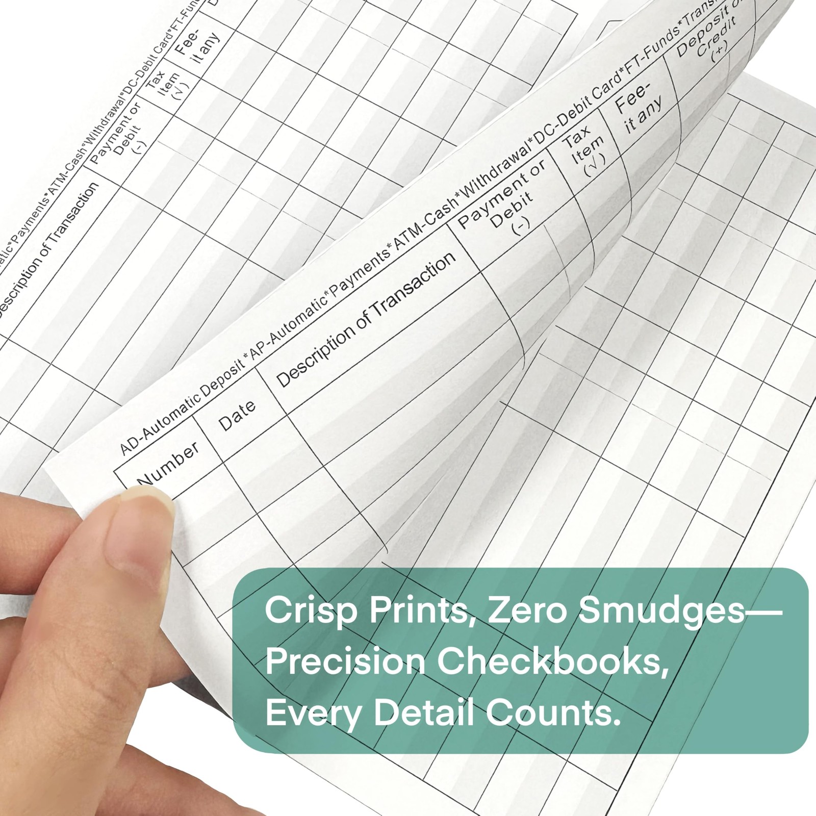 12 Pack Checkbook Register, Check Registers for Personal Checkbook, Thick Pap…
