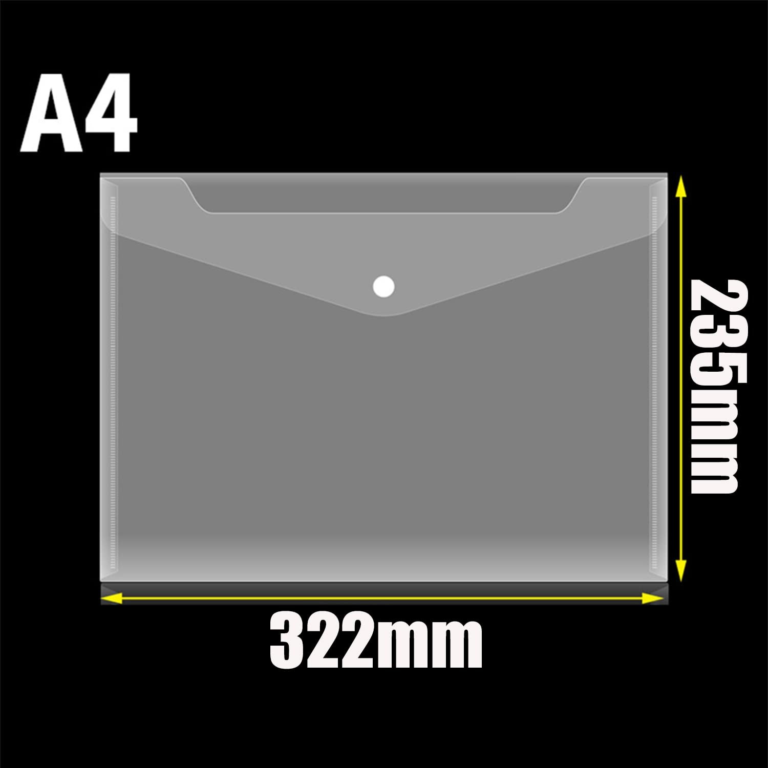Clear Document Folders Transparent Filing Envelopes Waterproof 5,