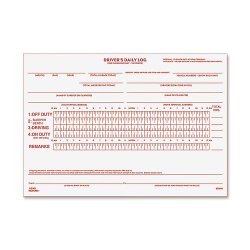 Rediform 6K681 Driver’s Daily Log Book 31 Sheets Stapled 5.5″x7.87″