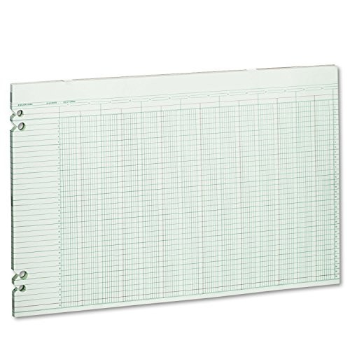 Green Columnar Ledger Paper – Double Page Format, 24 Columns, 11×17″, 100 Sheets