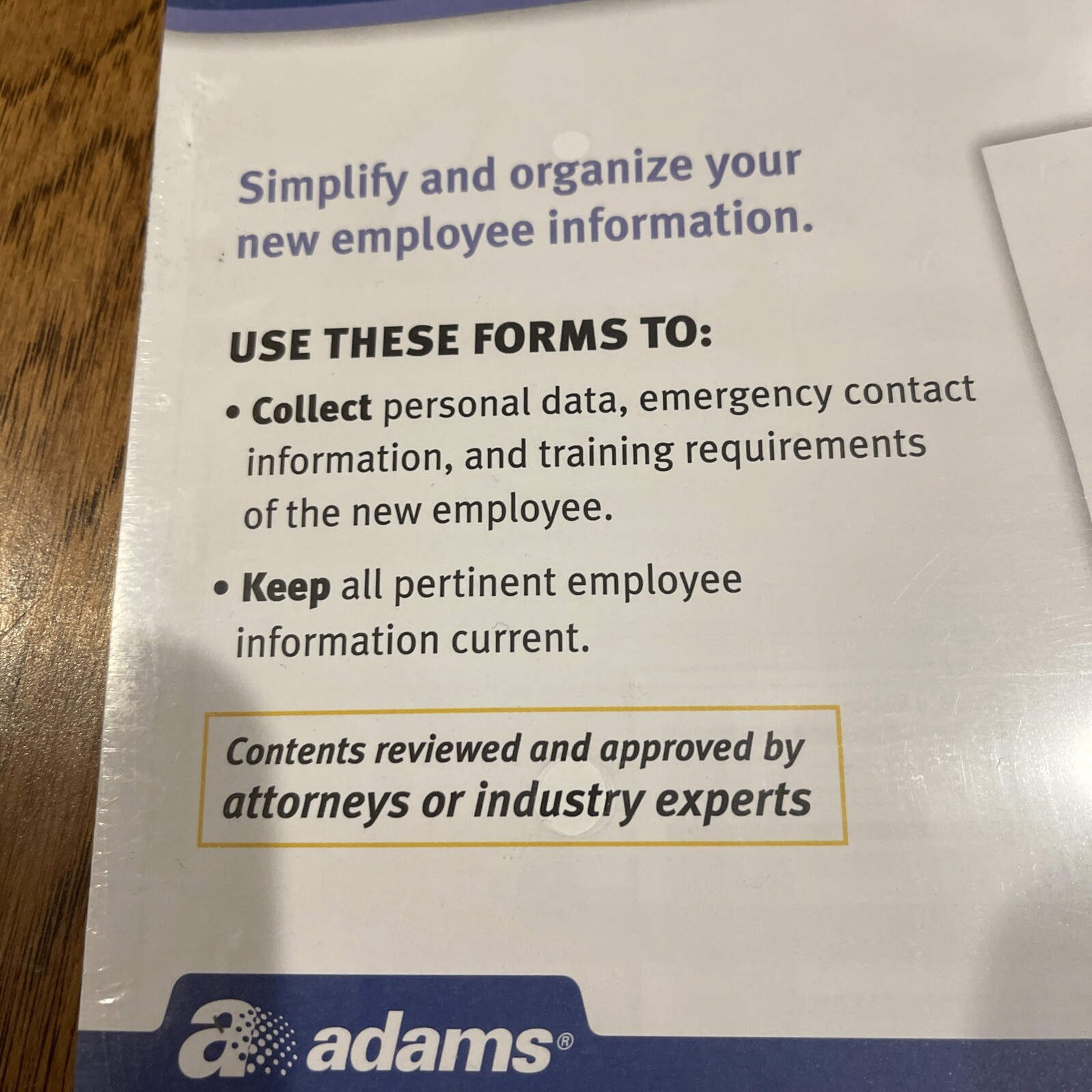 Adams New Employee Information Forms, 50 Sheets HR117-SF Lot Of 2 Employment NEW