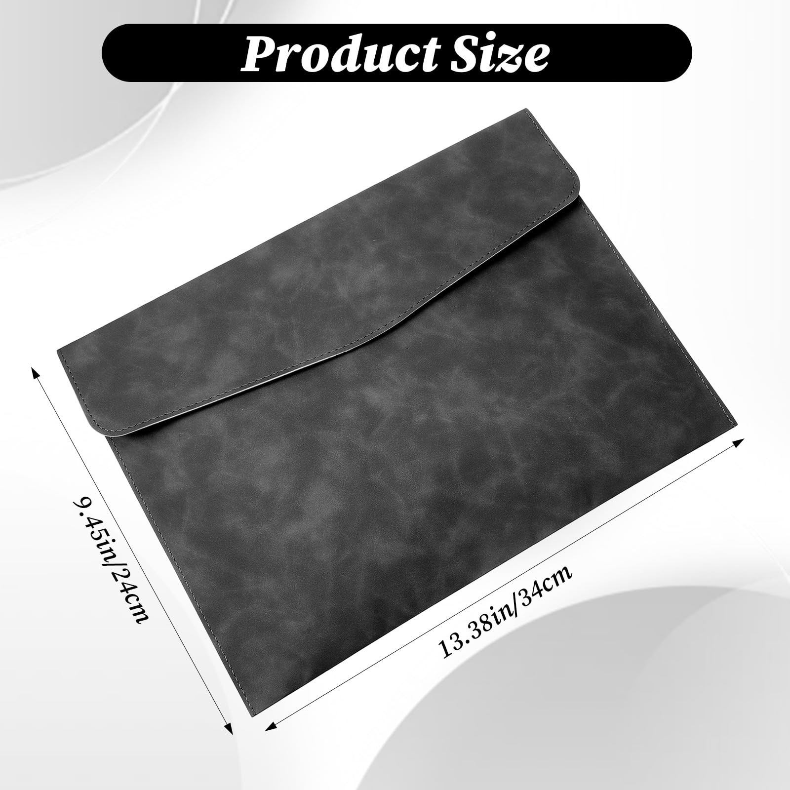 XLIUAX Resume Folder, Leather File Folder Black Folders Travel