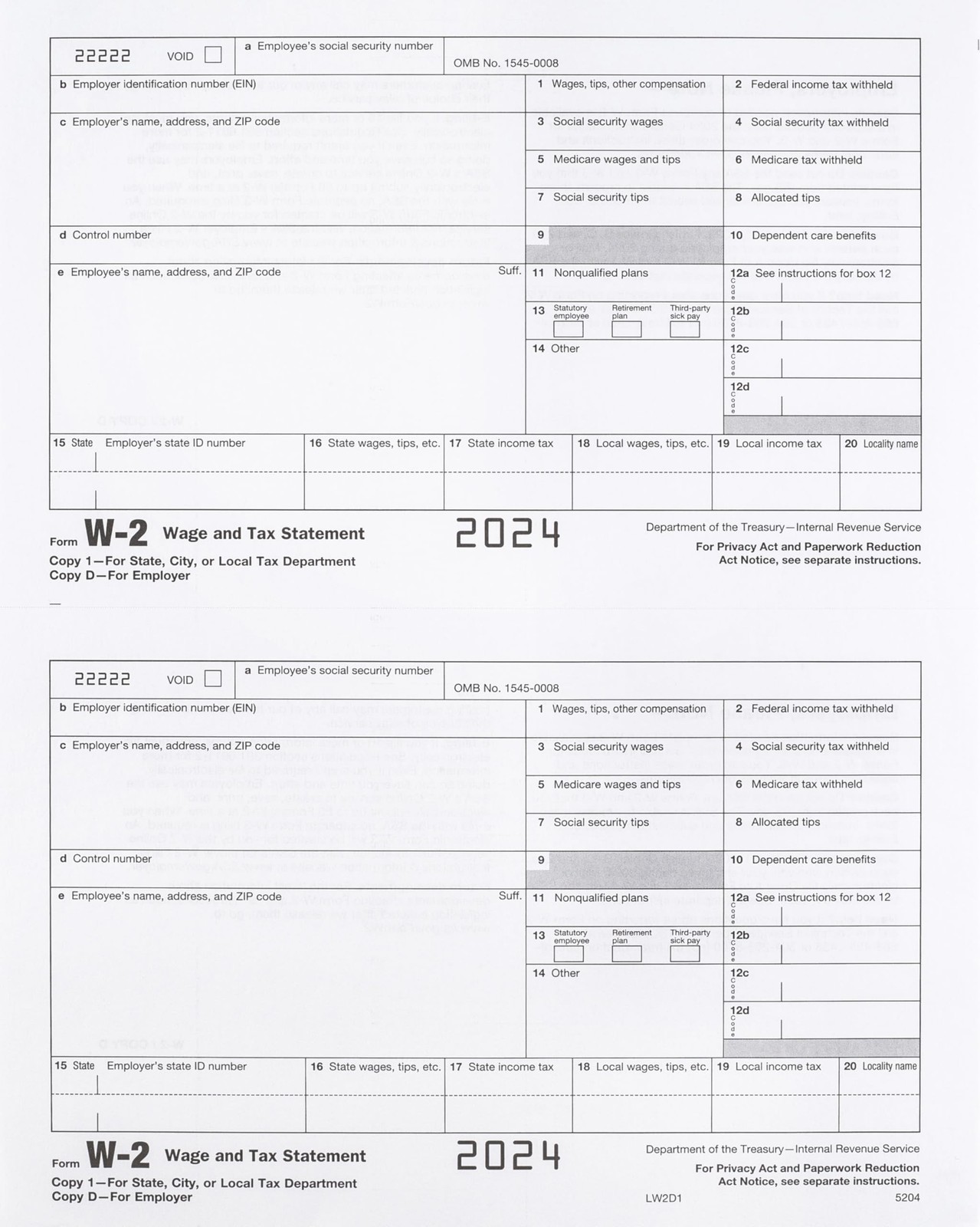 W2 Forms 2023, Complete Laser W-2 Tax Forms and W-3 Transmittal – Kit for 10 …