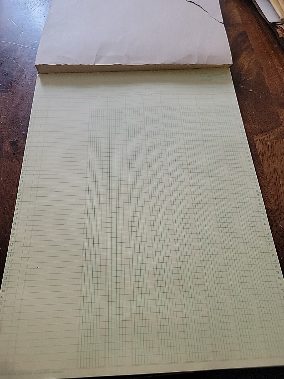 Wilson Jones Columnar Ruled Pad B7108B Buff Vintage 10.5 X 14 8 /SEE DESCRIPTION
