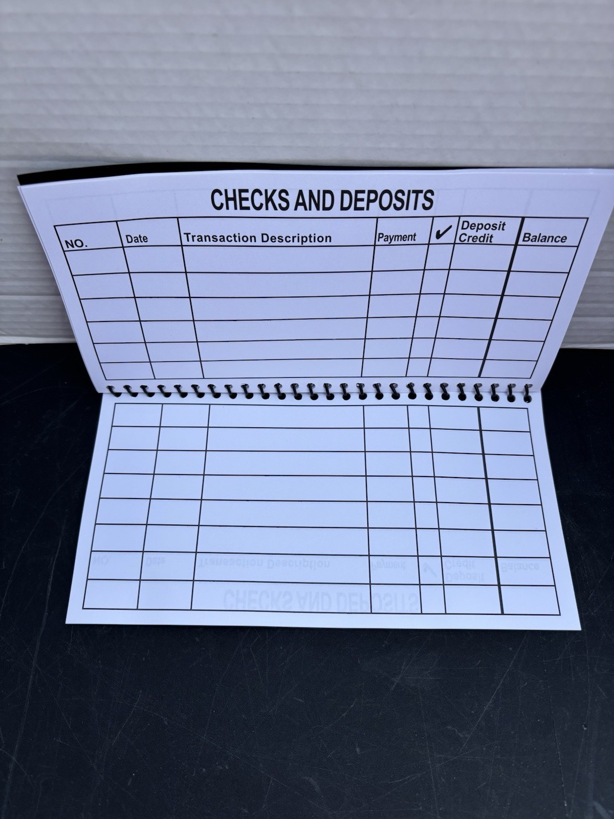 Large Print Check Register/Checkbook Register Spiral Bound 10” x 5”