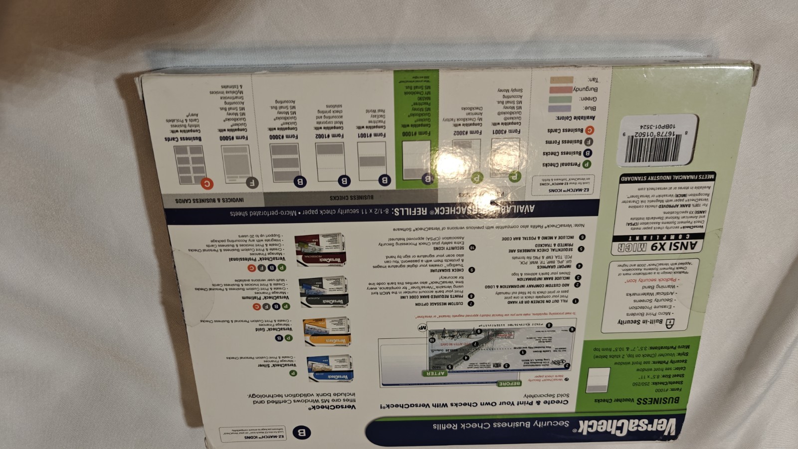 VersaCheck Form #1000 Security Business Voucher Checks 250 Sheets 8.5×11