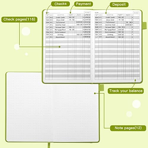 A5 Check Register Ledger Log Book for Personal Finances, Payments & Transactions