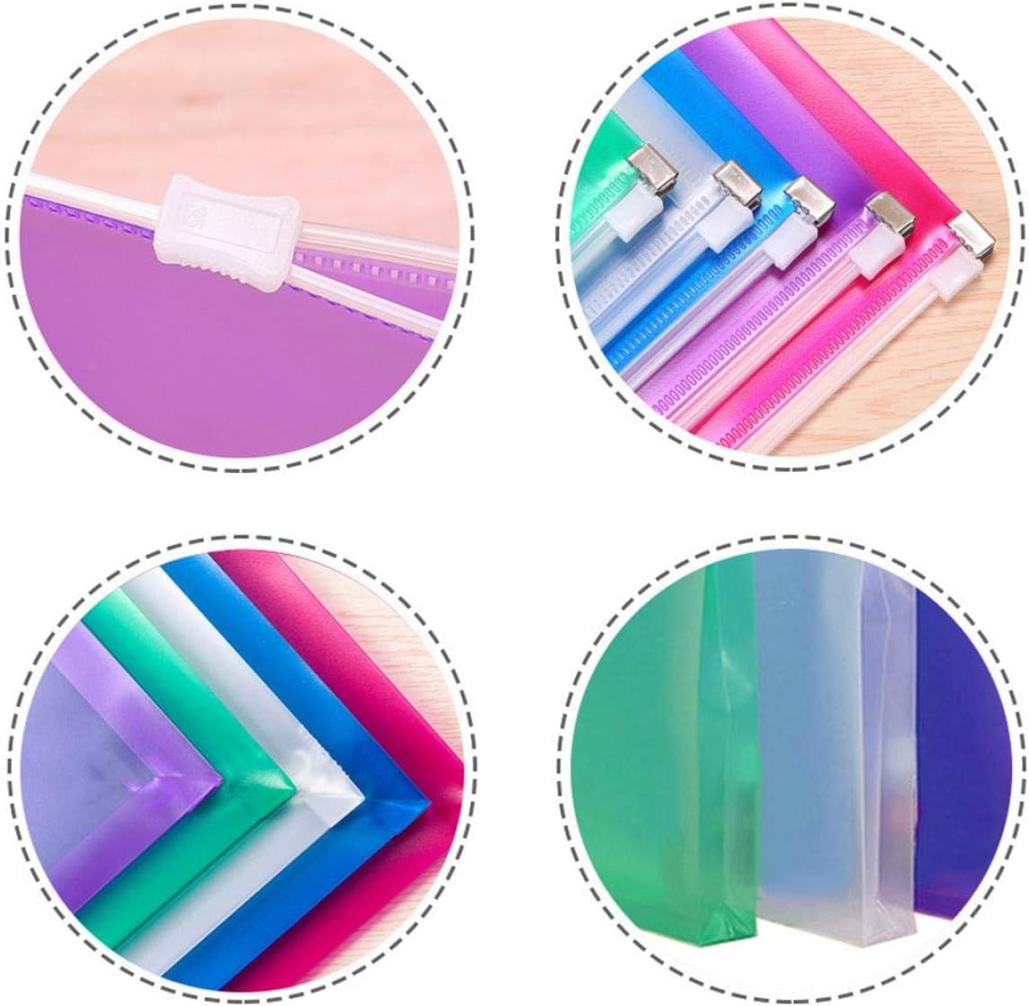Plastic Envelopes, TIENO 5PCS Legal Size Poly Zip Envelope with Large, 5pcs